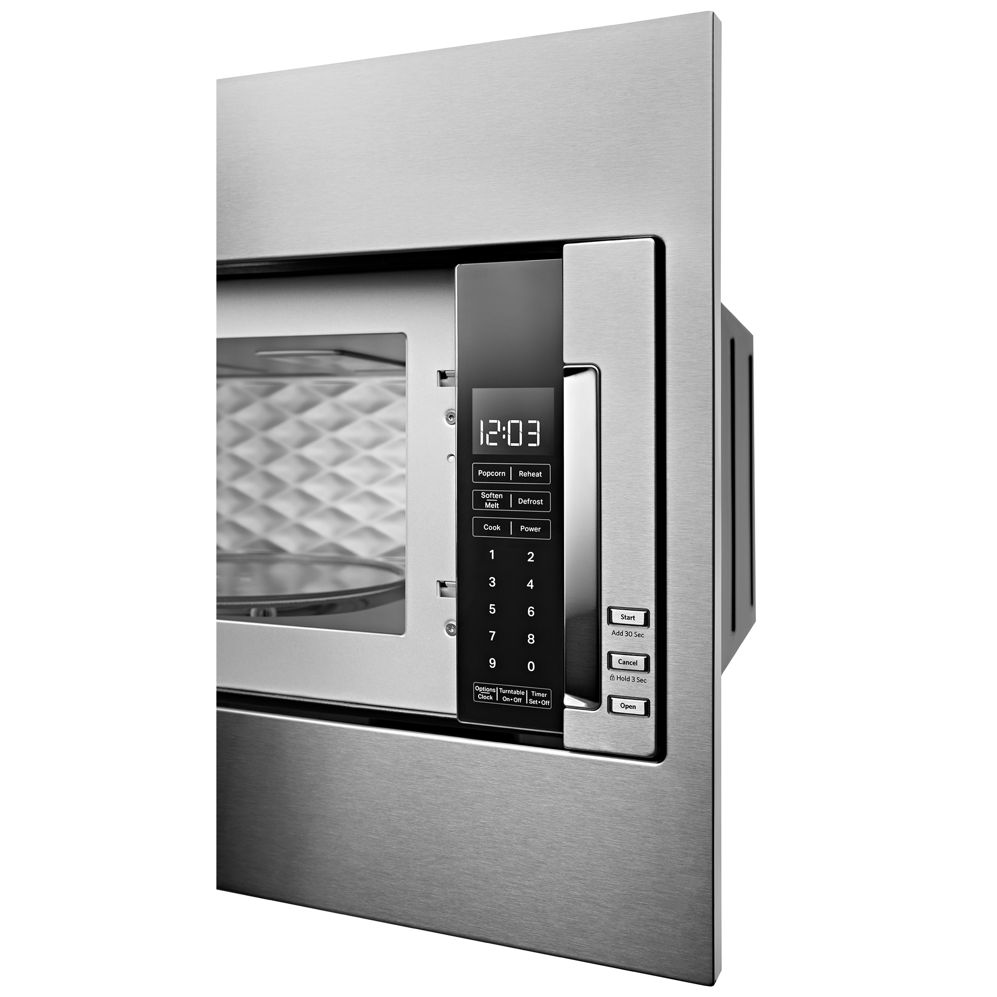 KitchenAid 30 in. 1.1 cu. ft. 1000W Low Profile Built-In Microwave with Sensor Cooking - Stainless Steel, , hires