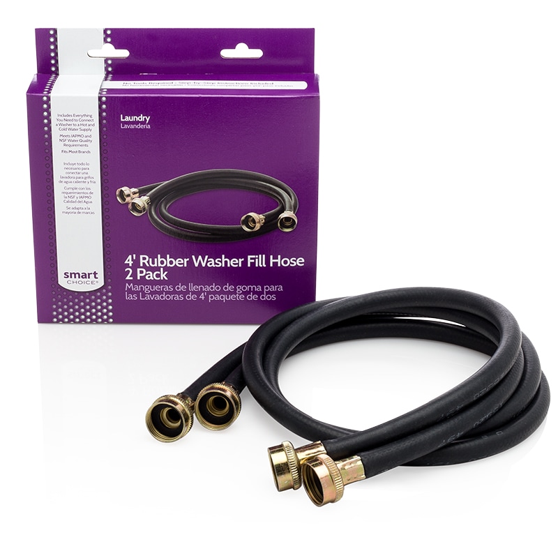 Hot & Cold Rubber Fill Hoses (2 Pack) 4 Ft Each, , hires