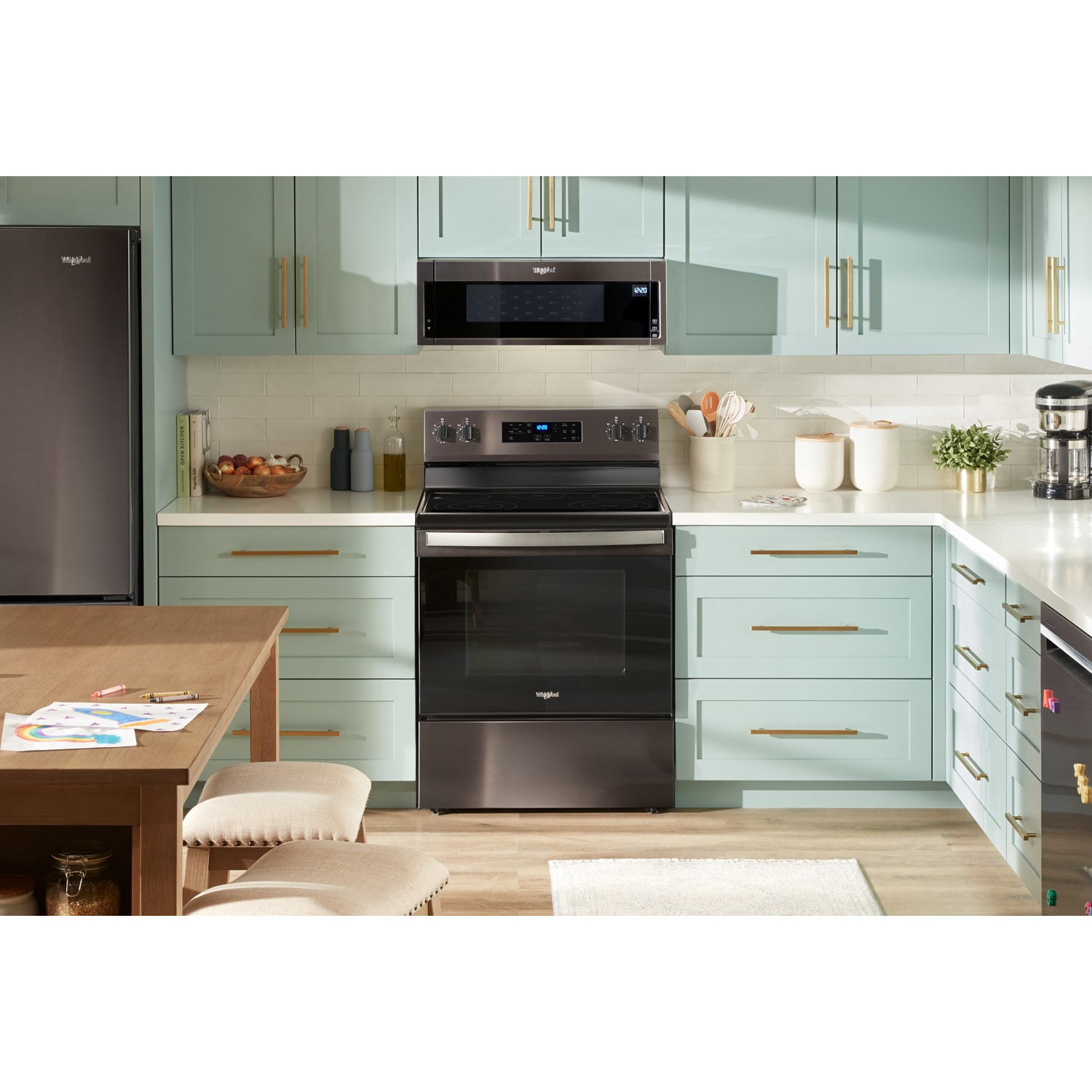 Whirlpool 30 in. 5.3 cu. ft. Electric Range with Radiant Burners - Black Stainless, Black Stainless, hires