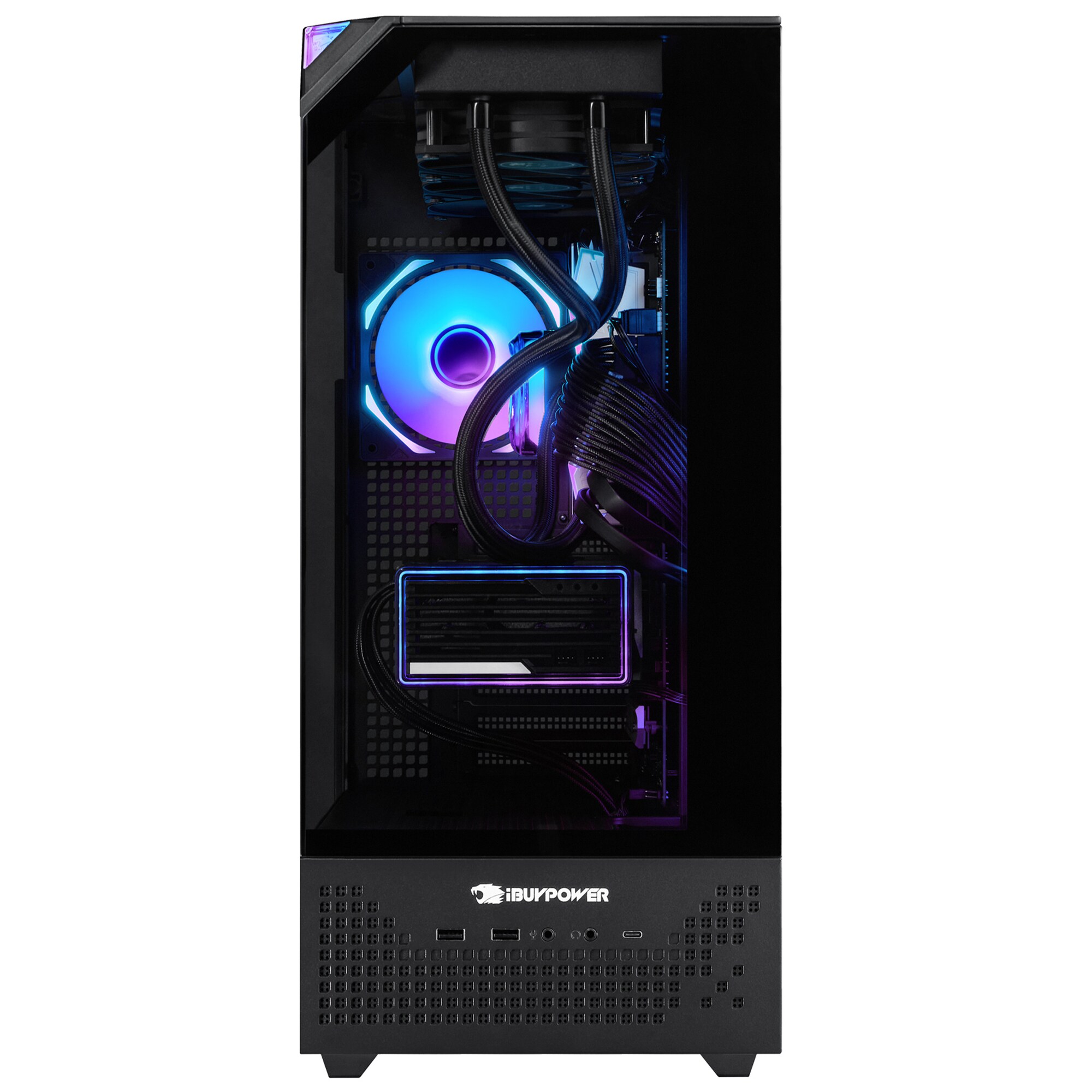 iBUYPOWER Element Pro Gaming Desktop with Intel Core i9 14900KF, 14th Gen, 24-Core CPU, NVIDIA GeForce RTX 5070, 12GB VRAM GPU, 32 GB RAM, 2 TB SSD & Windows 11 Home - Black, , hires