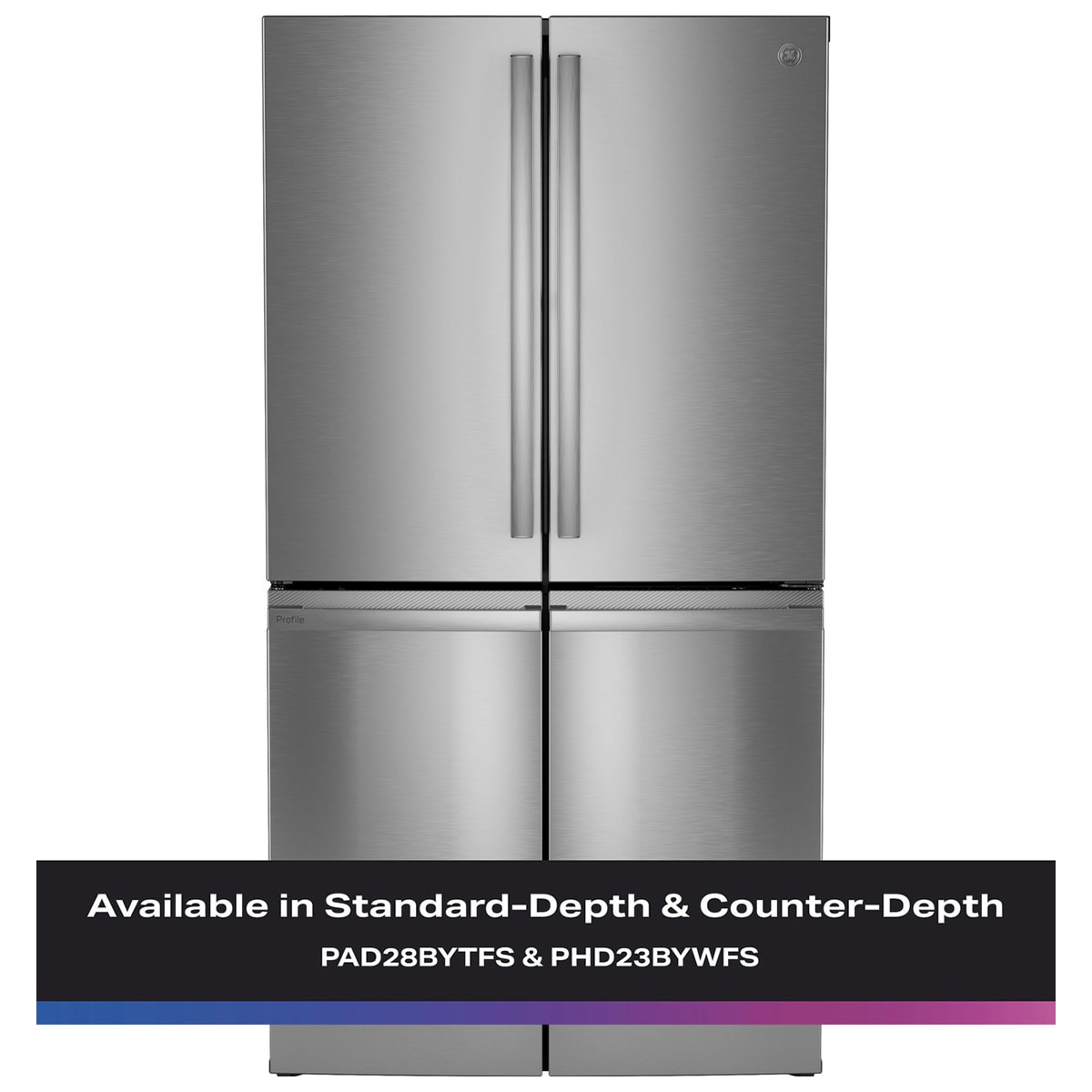 GE Profile 36 in. 22.9 cu. ft. Smart Counter Depth 4-Door French Door Refrigerator with Internal Water AutoFill Pitcher - Fingerprint Resistant Stainless, , hires