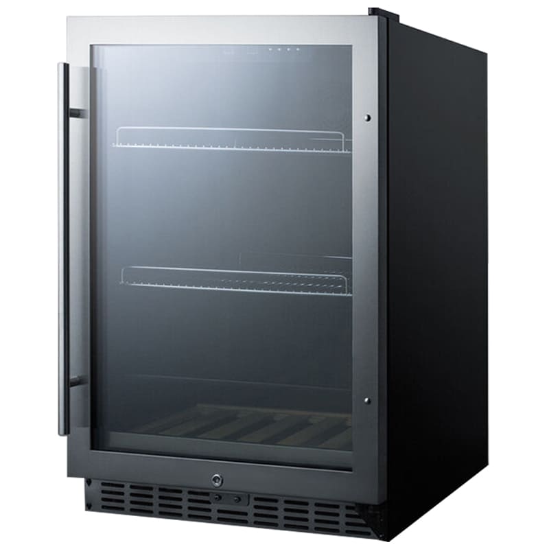 Summit 24 in. 4.2 cu. ft. Built-In/Freestanding Beverage Center with Pull-Out Shelves & Digital Control - Stainless Steel, , hires