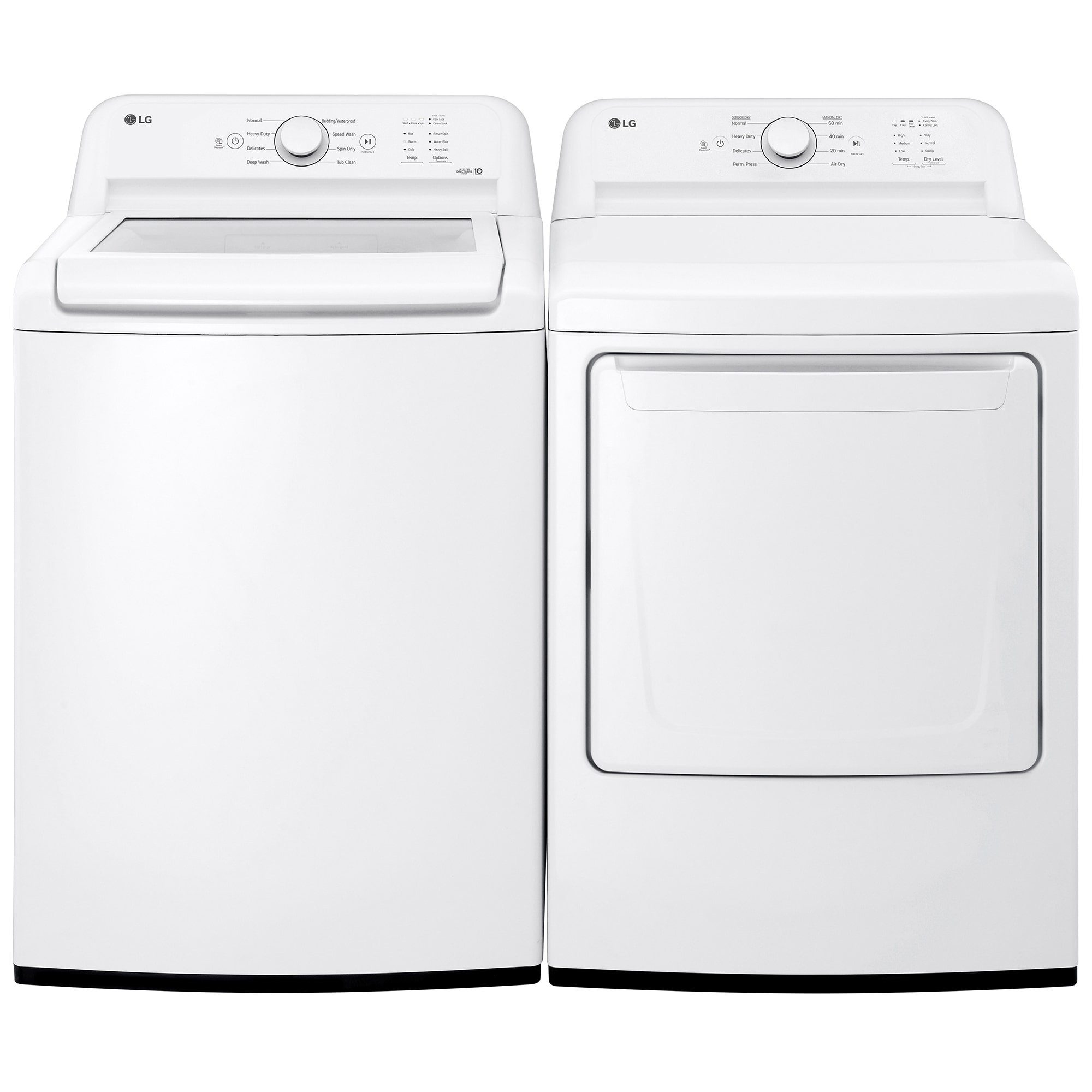 LG 27 in. 4.3 cu. ft. Top Load Washer with True Balance Anti-Vibration System & SlamProof Glass Lid - White, , hires