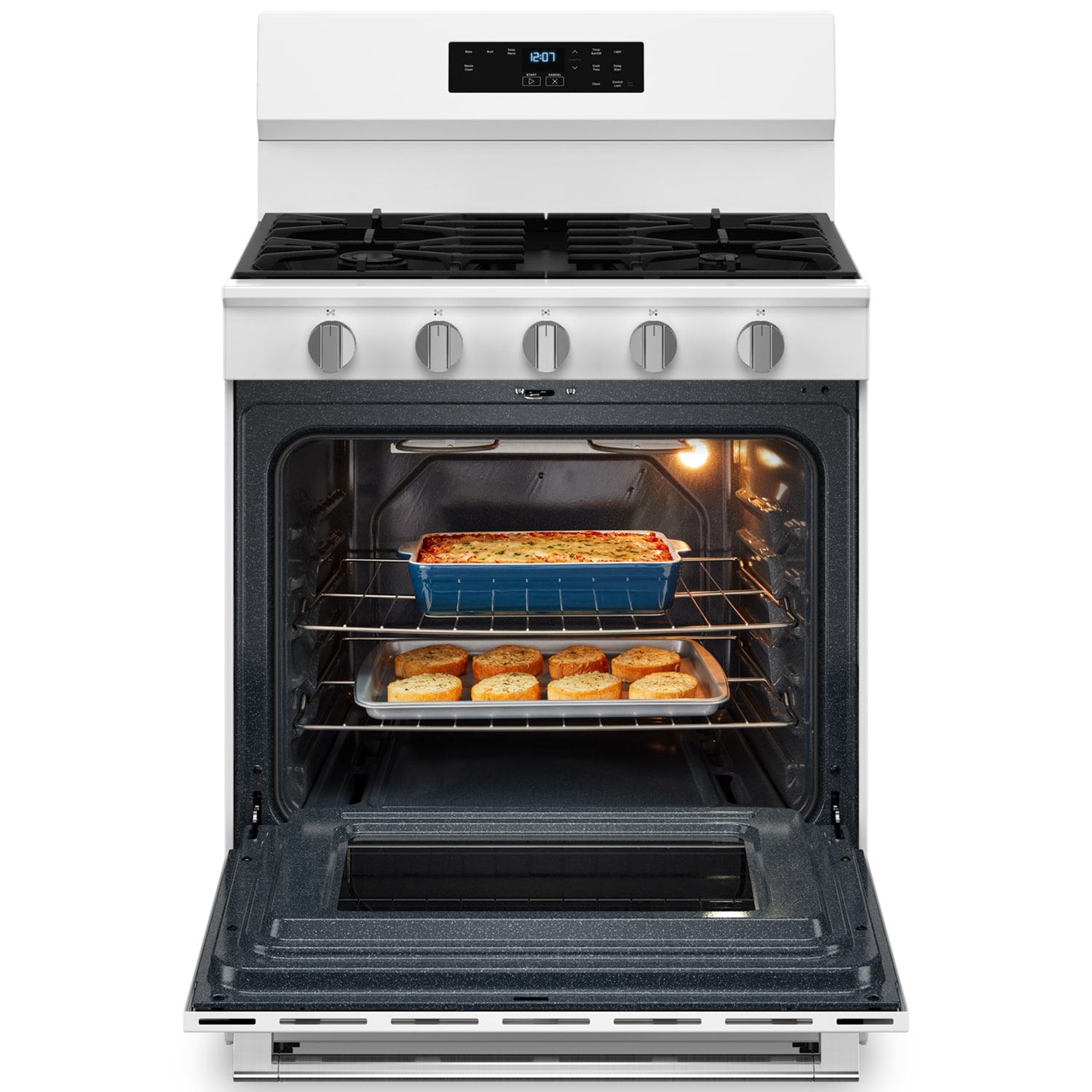 Maytag 30 in. 5 cu. ft. Gas Range with 5 Sealed Burners - White, White, hires