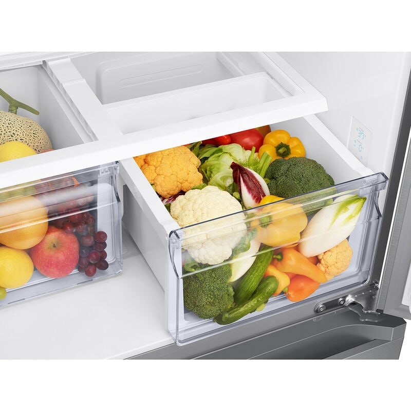 Samsung 33 in. 17.5 cu. ft. Smart Counter Depth French Door Refrigerator with Ice Maker - Fingerprint Resistant Stainless Steel, Fingerprint Resistant Stainless, hires