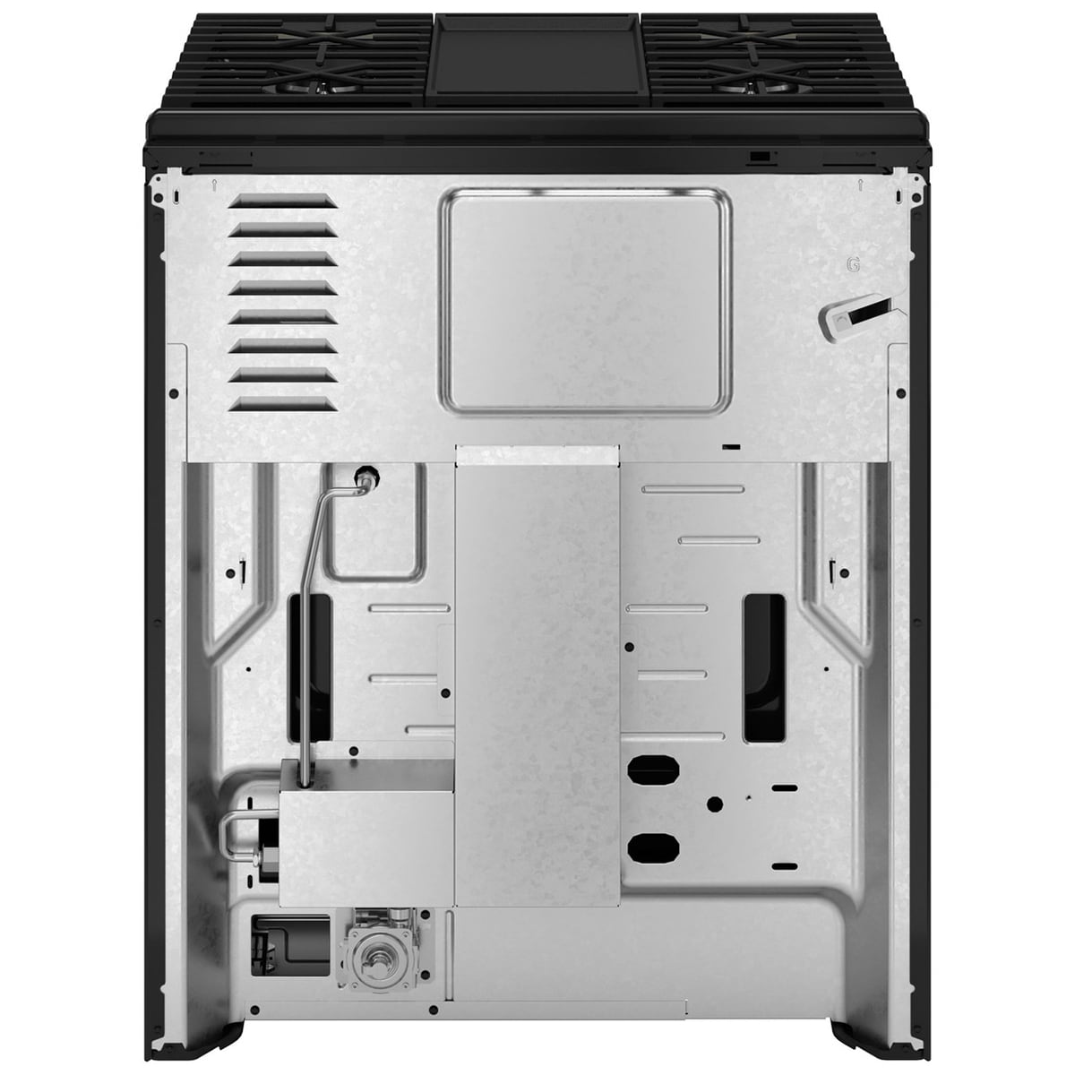 GE 30 in. 5.3 cu. ft. Smart Air Fry Standard Convection Slide-In Gas Range with 5 Sealed Burners & Griddle - Slate, , hires