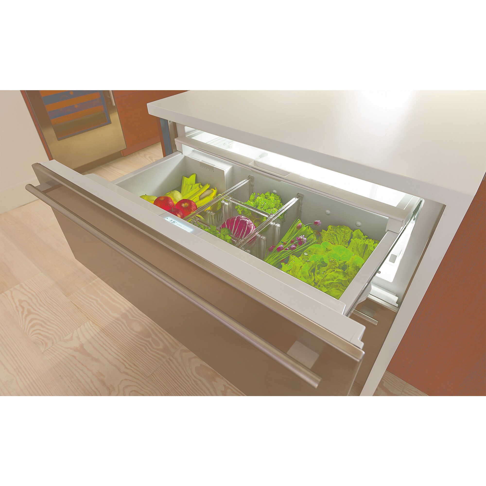 Sub-Zero Designer Series 30 in. 5.0 cu. ft. Smart Double Refrigerator & Freezer Drawer with Ice Maker - Custom Panel Ready, , hires
