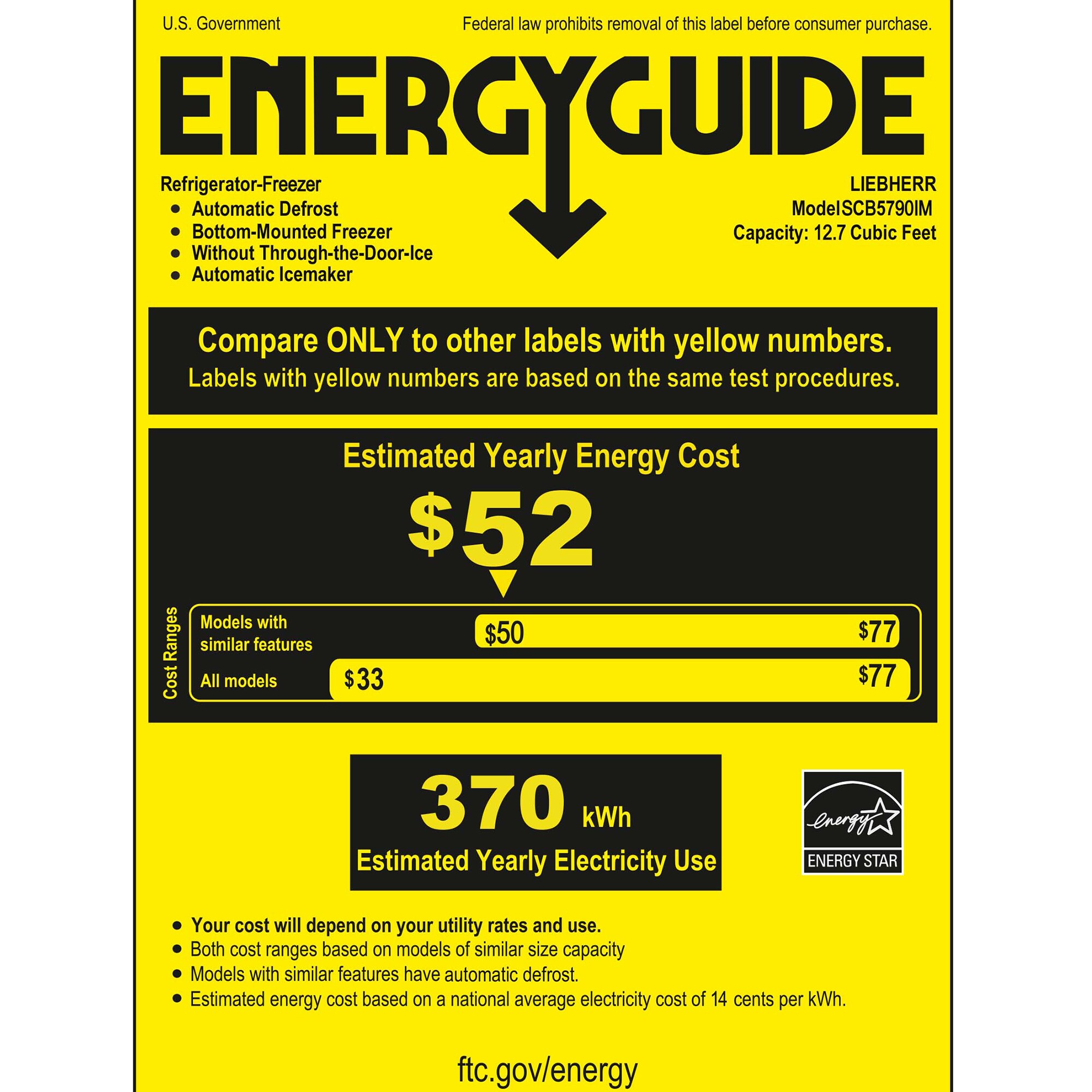 Liebherr Peak 24 in. 12.7 cu. ft. Smart Counter Depth Bottom Freezer Refrigerator with Ice Maker - Stainless Steel, , hires