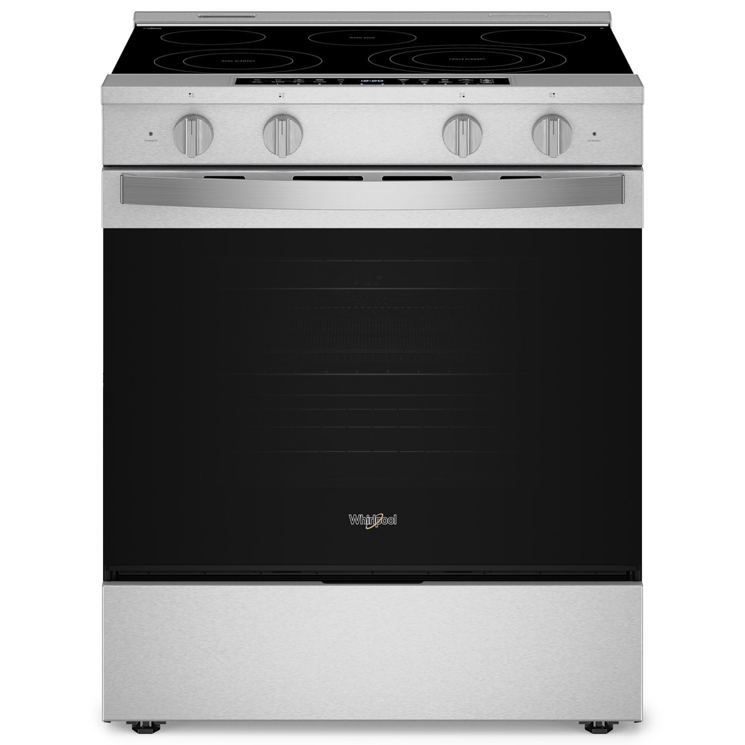 Whirlpool 30 in. 5.3 cu. ft. Smart Air Fry True European Convection Slide-In Electric Range with Radiant Burners - Fingerprint Resistant Stainless, Fingerprint Resistant Stainless, hires