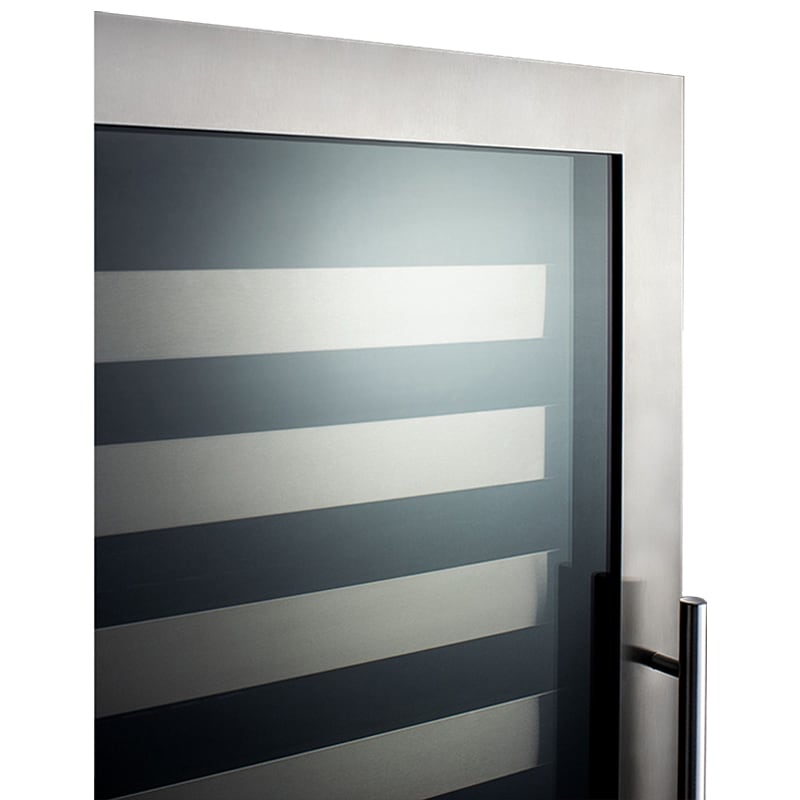 Summit 24 in. Wine Cooler with Wire Racks, Dual Temperature Zones & 163 Bottle Capacity - Stainless Steel, , hires