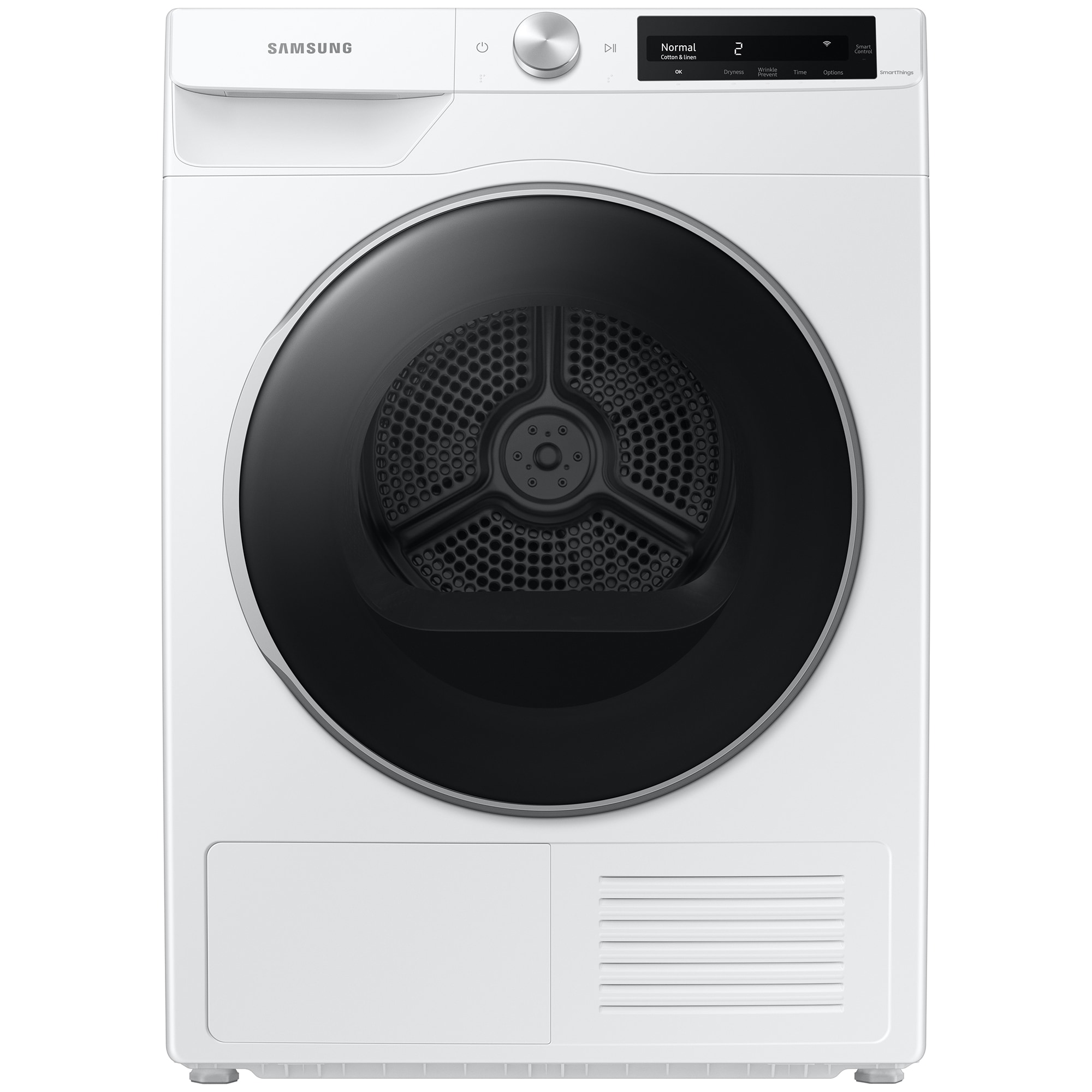Samsung 24 in. 4.0 cu. ft. Smart Stackable Ventless Electric Dryer with Heat Pump, Sensor Dry & Sanitize Cycle - White, , hires