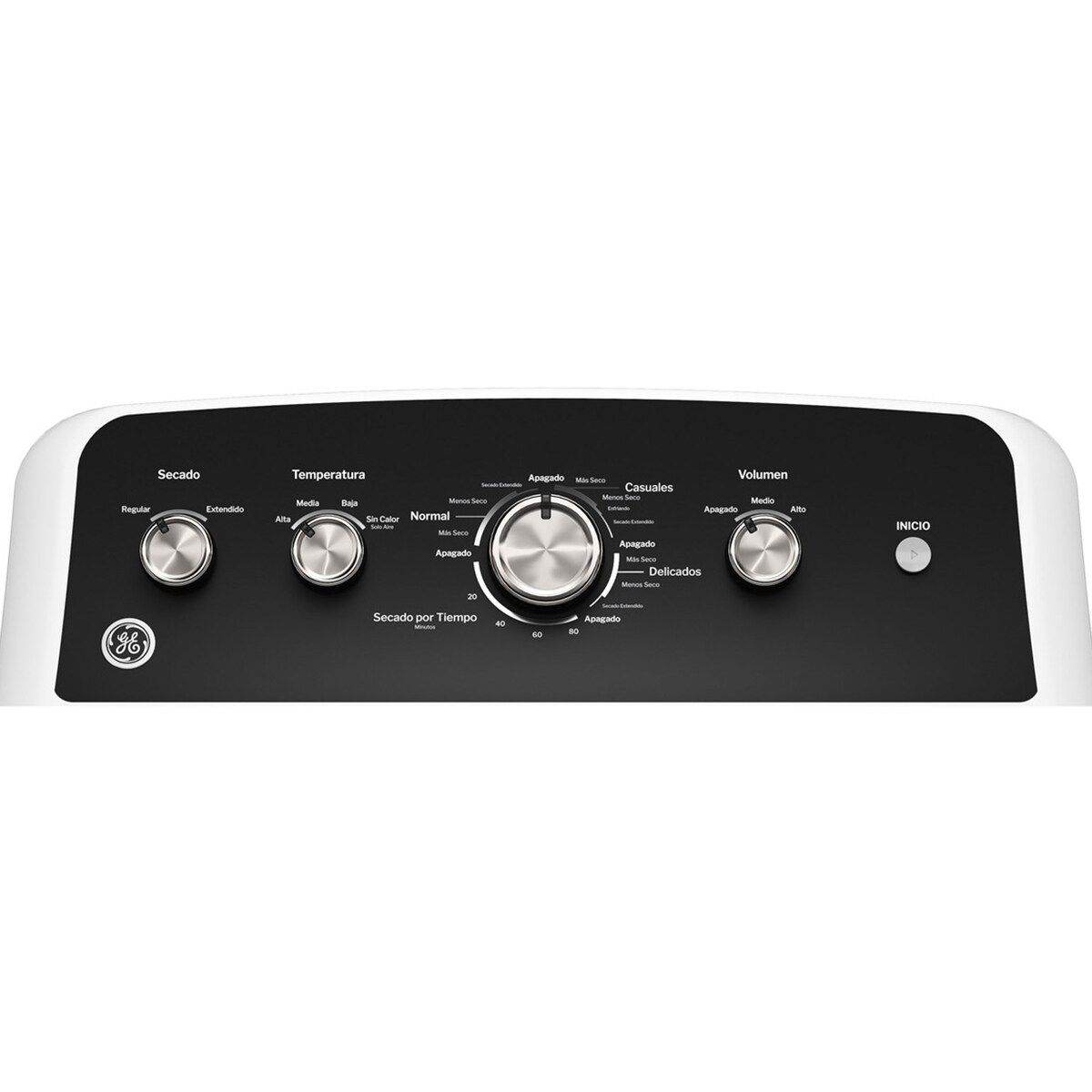 GE 27 pulgadas 7.2 pies cubicos Secadora de Gas con Panel en Espanol y Ventilacion de Hasta 36.5 m - Blanca, , hires