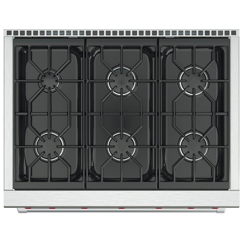 Wolf 36 in. 5.5 cu. ft. Standard Convection Gas Range with 6 Sealed Burners - Stainless Steel, , hires
