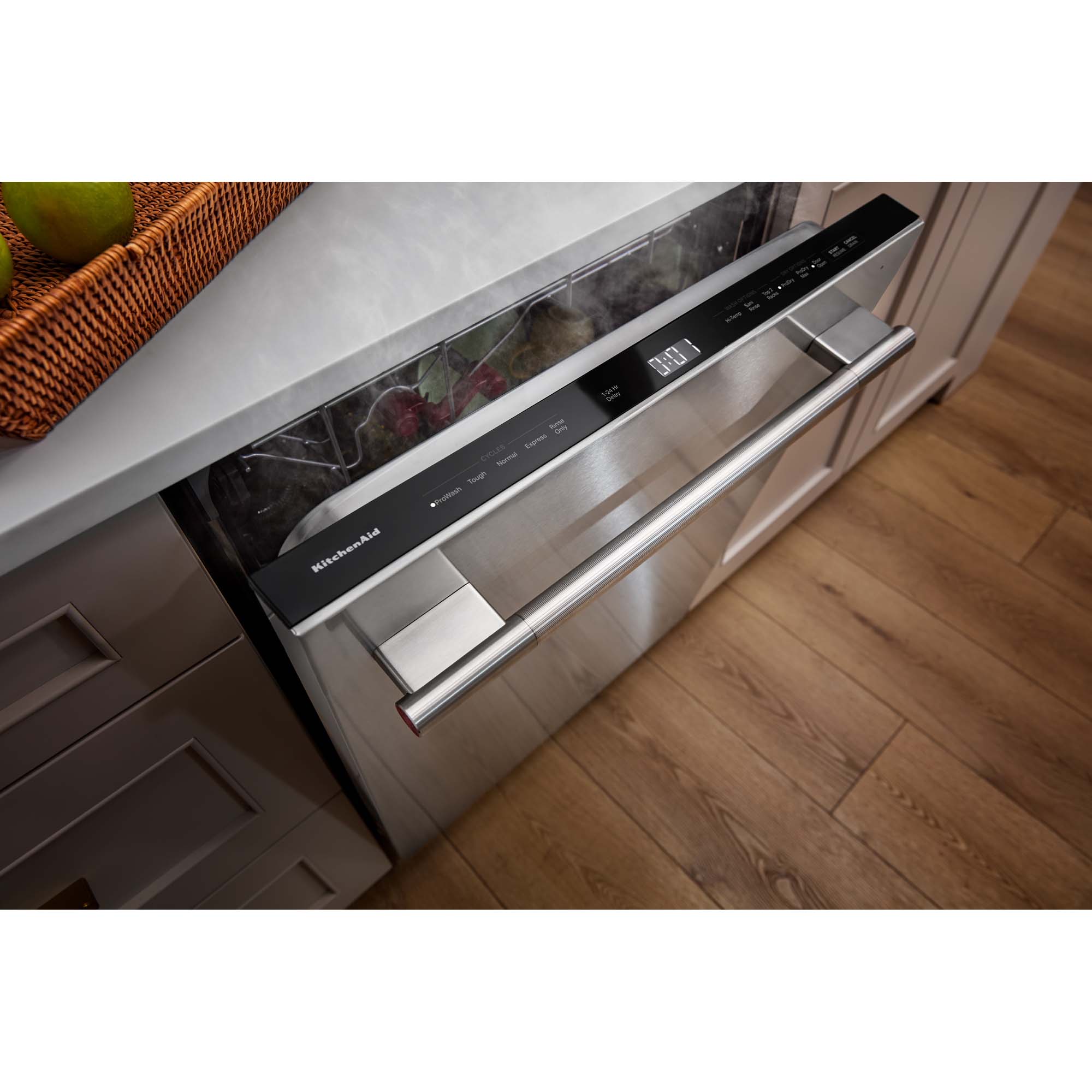 KitchenAid 24 in. Top Control Dishwasher with 44 dBA Sound Level, 3rd-Rack & Advanced ProDry System - Stainless Steel with PrintShield Finish, , hires