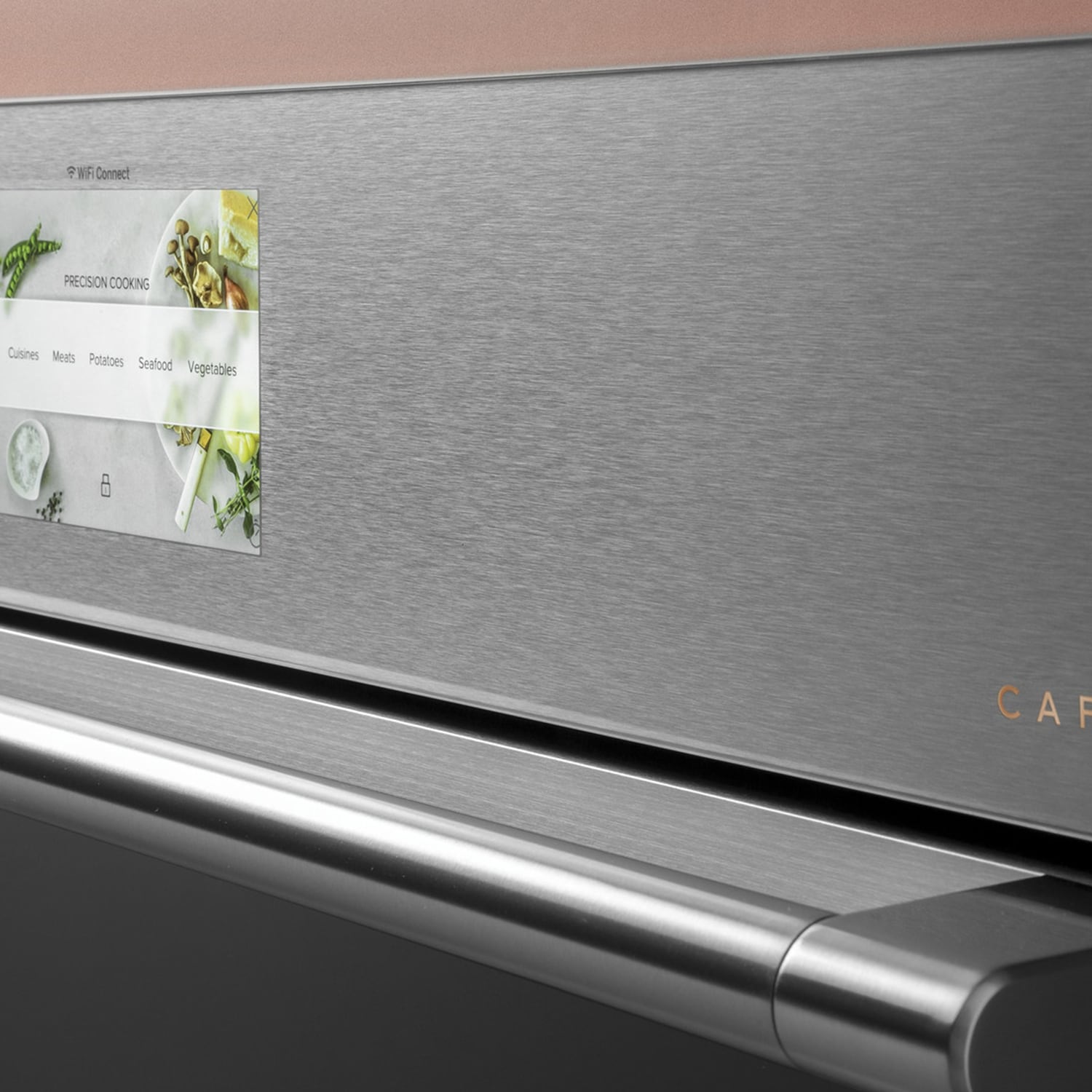 Cafe 30 in. 5 cu. ft. Smart Electric Single Wall Oven with True European Convection - Platinum Glass, Platinum Glass, hires