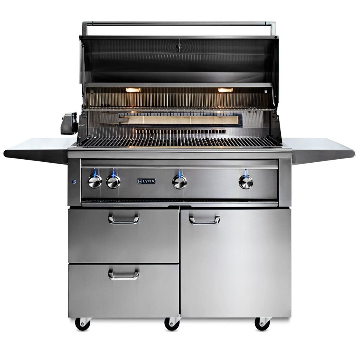 Lynx Professional 42 in. 3-Burner Natural Gas Grill with Rotisserie & Smoker Box - Stainless Steel, , hires