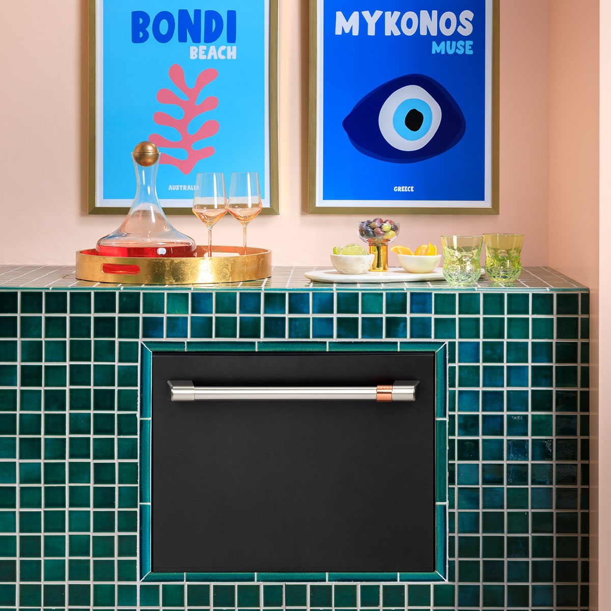 Cafe 24 in. Smart Dishwasher with Top Control & 45 dBa Sound Level - Matte Black, , hires