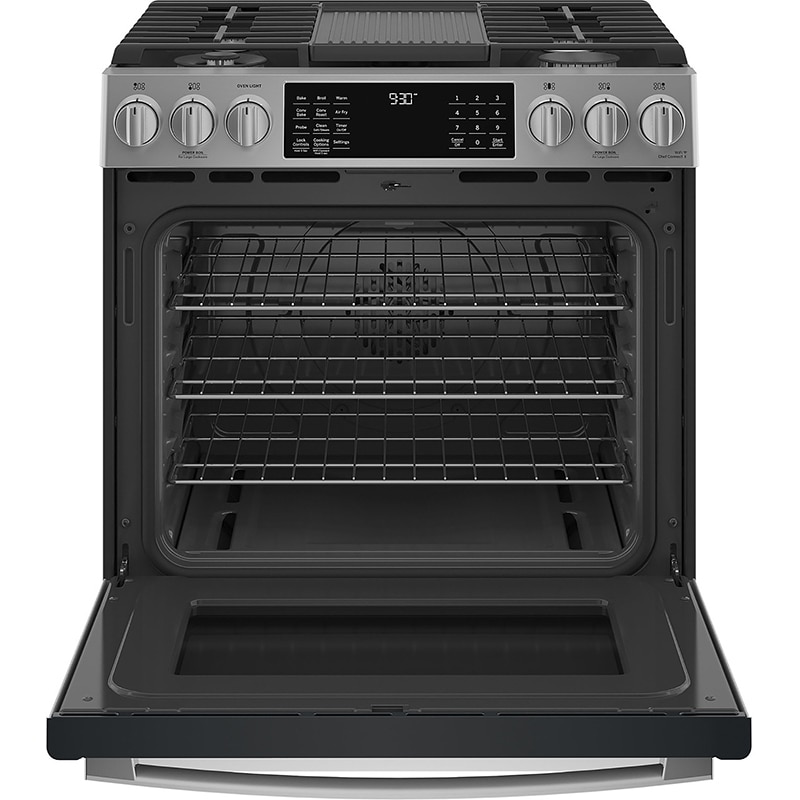 GE Profile 30" SlideIn Gas Range with 5 Sealed Burners, Grill, Griddle
