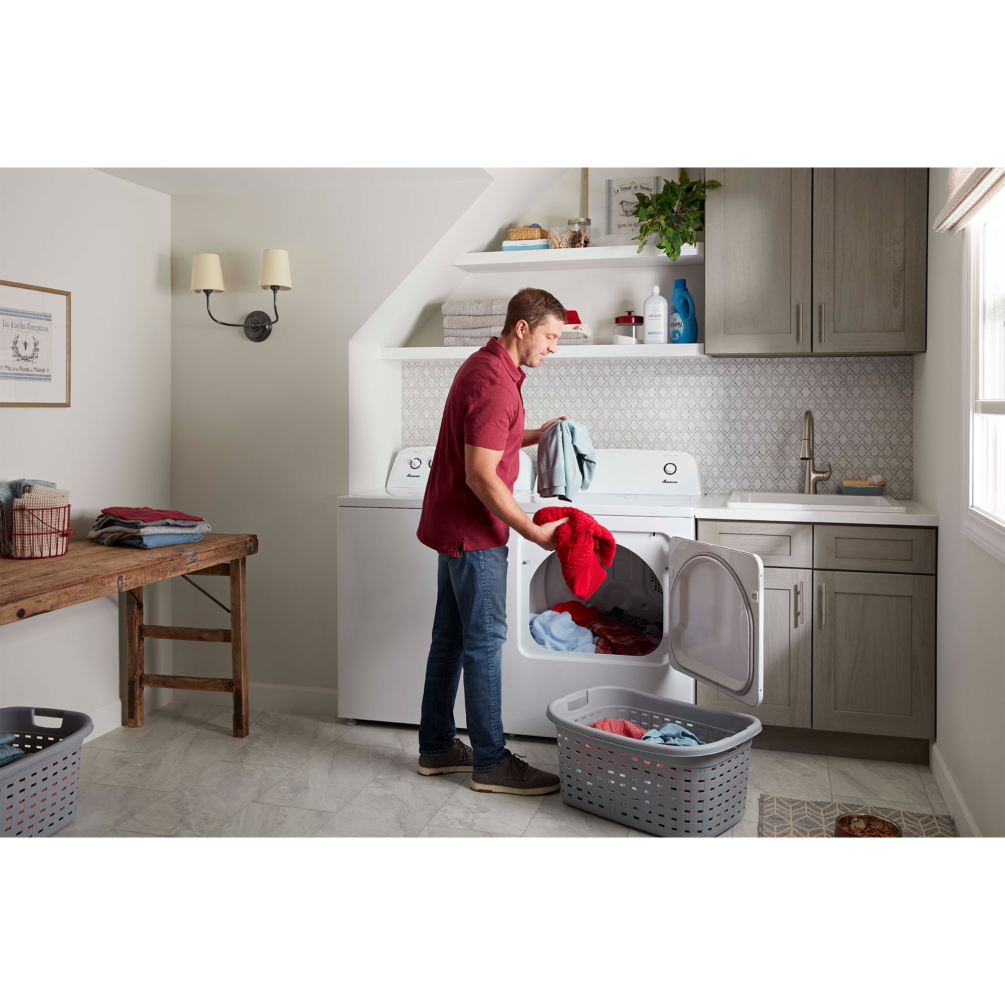 Amana 28 in. 3.8 cu. ft. Top Load Washer with High-Efficiency Agitator - White, , hires