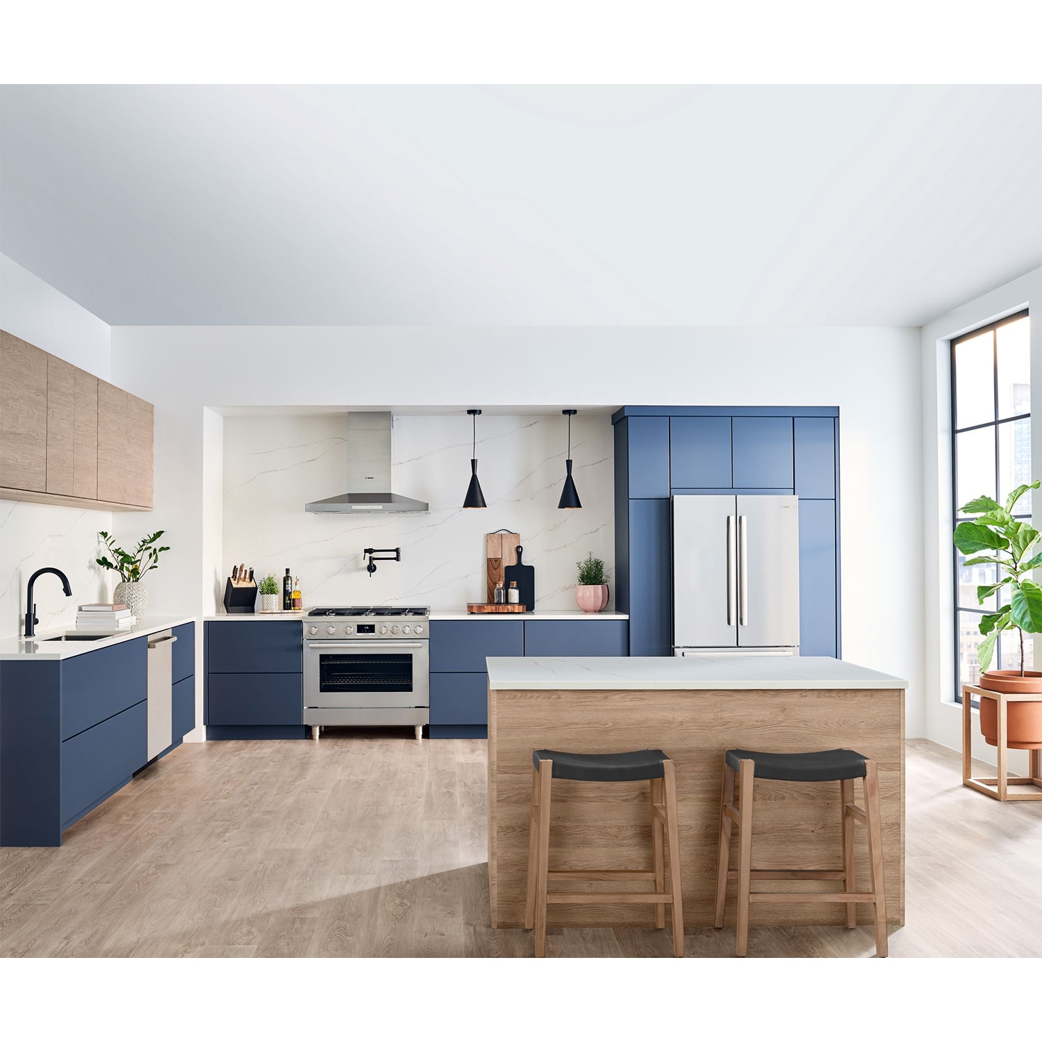 Bosch 800 Series 36 in. 3.7 cu. ft. True European Convection Dual Fuel Range with 6 Sealed Burners - Stainless Steel, , hires