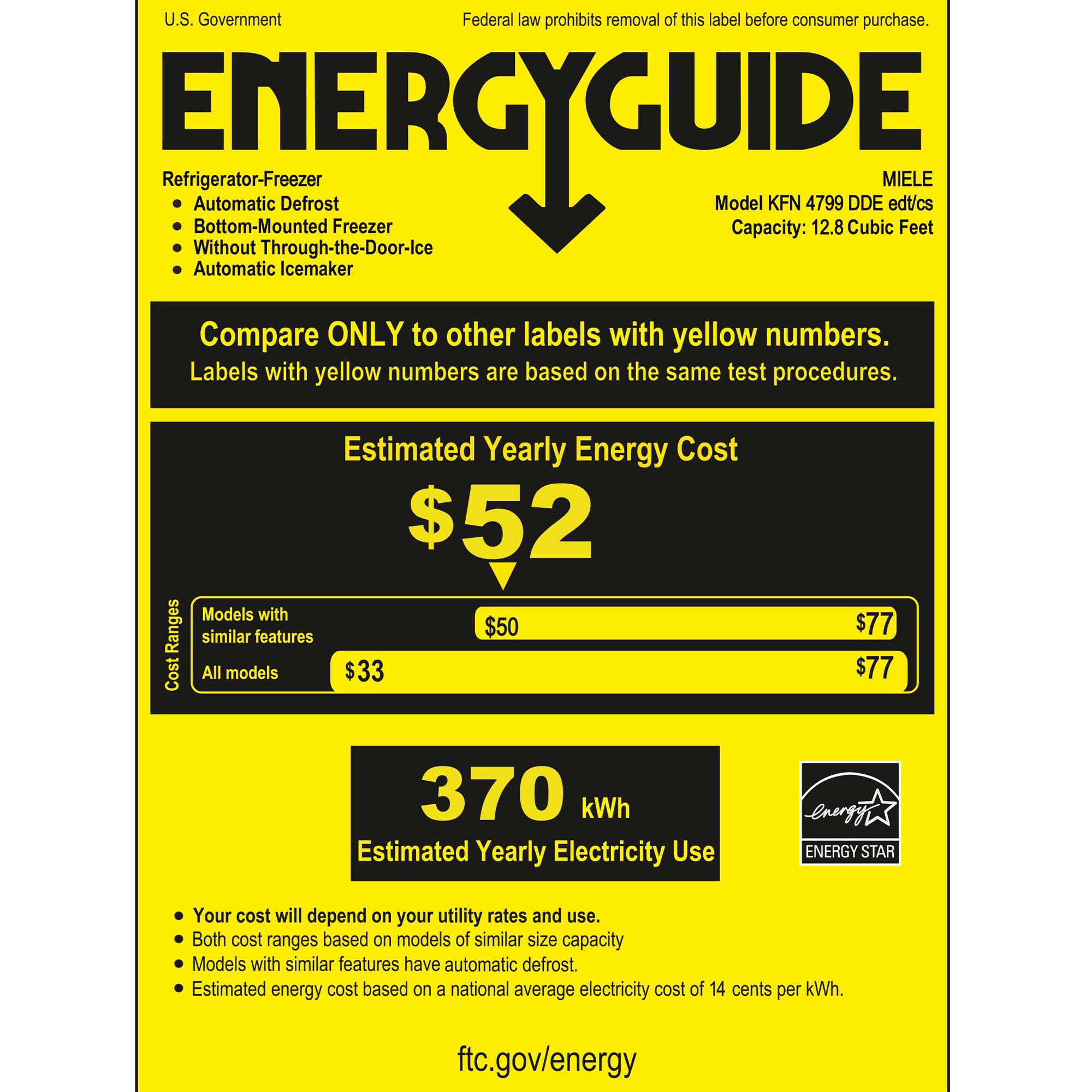 Miele 24 in. 13.2 cu. ft. Smart Counter Depth Bottom Freezer Refrigerator with Ice Maker - Clean Steel, , hires