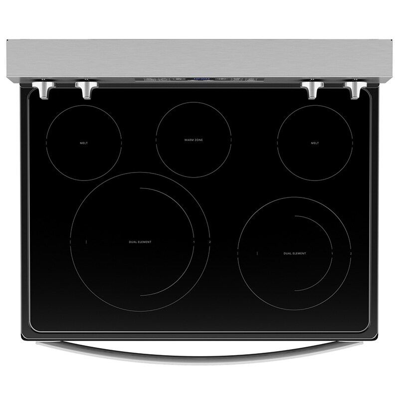 Whirlpool 30 in. 5.3 cu. ft. Air Fry Standard Convection Electric Range with Radiant Burners - Stainless Steel, , hires