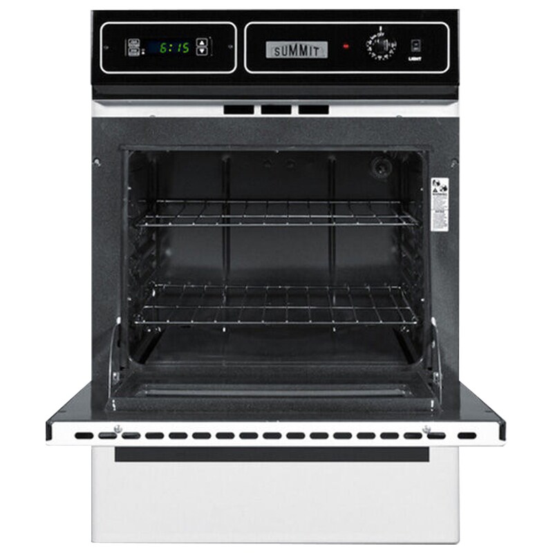 Summit 24 in. 2.9 cu. ft. Gas Single Wall Oven - White, White, hires