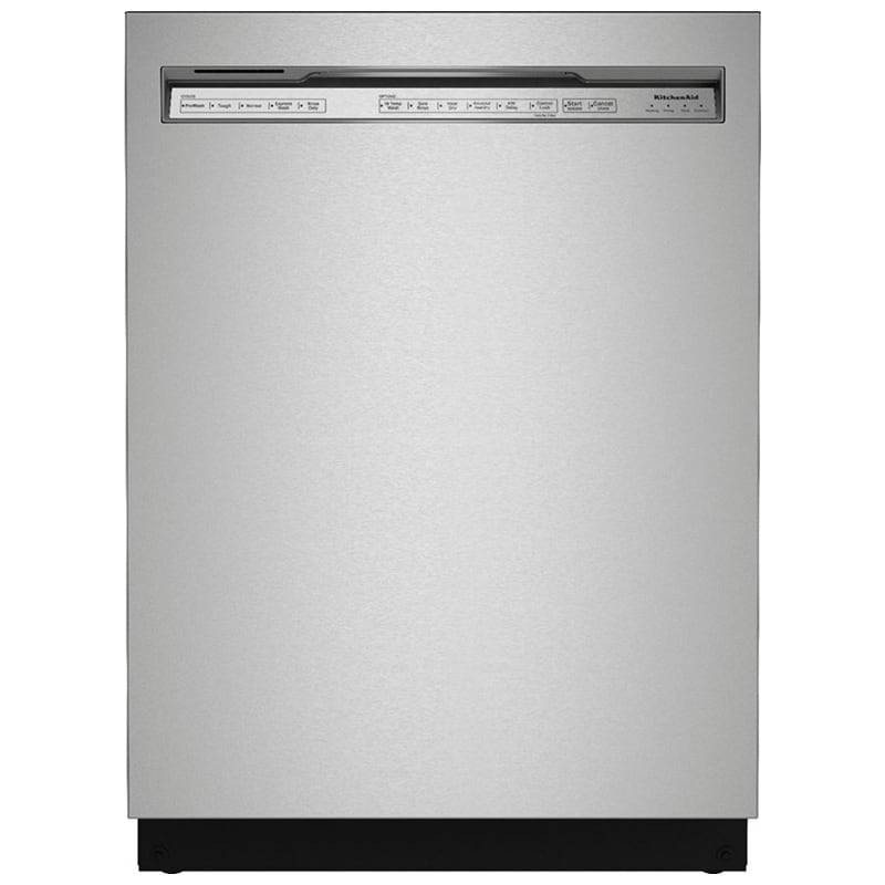 KitchenAid 24 in. Front Control Dishwasher with 44 dBa Sound Level, 3rd-Rack & Pocket - PrintShield Stainless, Stainless Steel with PrintShield Finish, hires
