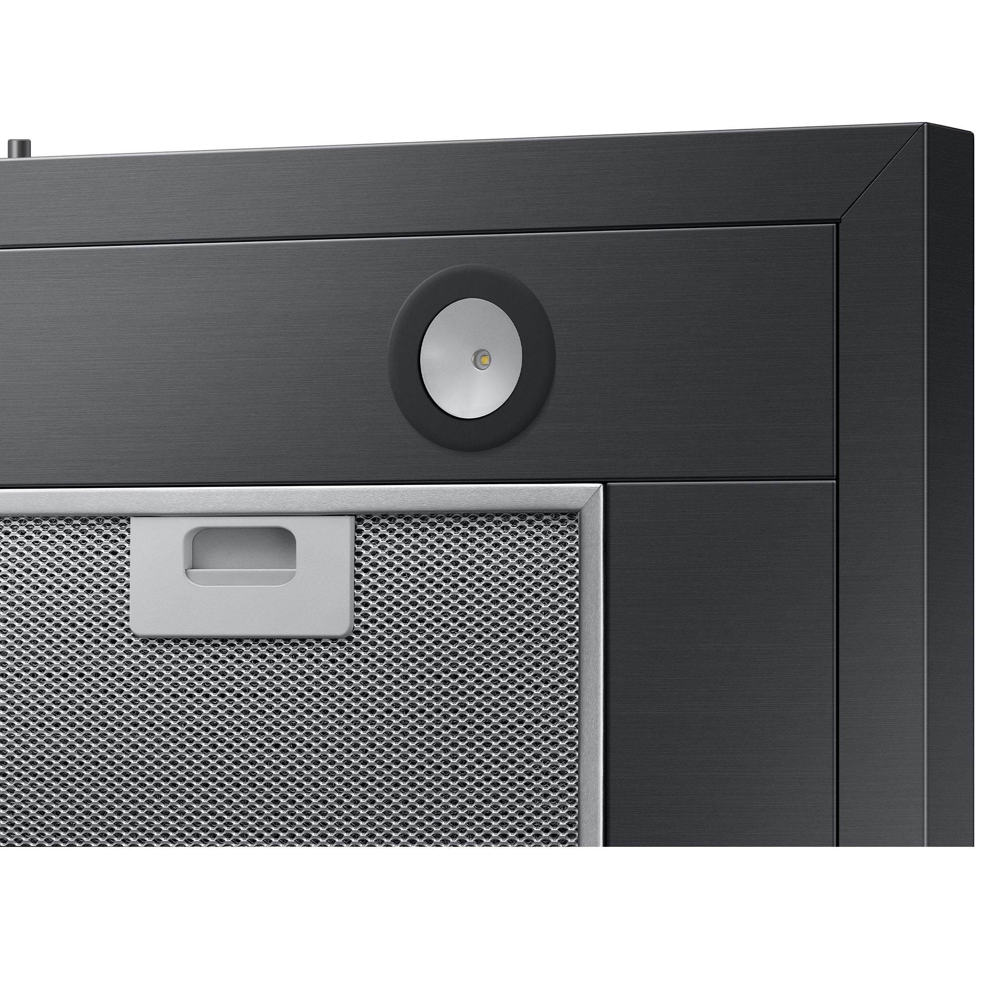 Samsung 30 in. Convertible Chimney Style Range Hood with 390 CFM, 3 Fan Speeds & 2 LED Lights - Fingerprint resistant Black Stainless, Fingerprint Resistant Black Stainless, hires