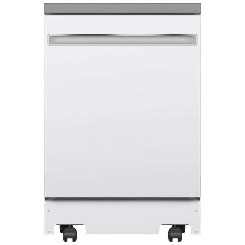 GE 24 in. Top Control Portable Dishwasher with 54 dBa Sound Level & Pocket - White, White, hires