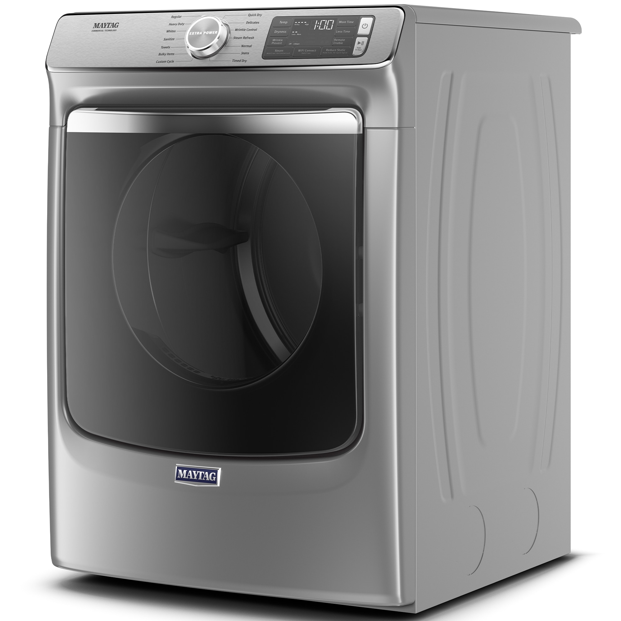 Maytag 27 in. 7.3 cu. ft. Smart Stackable Electric Dryer with Extra Power Button, Industry-Exclusive Extra Moisture Sensor, Sanitize & Steam Cycle - Metallic Slate, Metallic Slate, hires