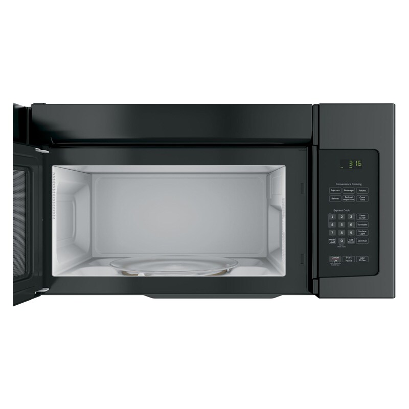 GE 30 in. 1.6 cu. ft. 950W Over-the-Range Microwave with 300 CFM - Black, Black, hires