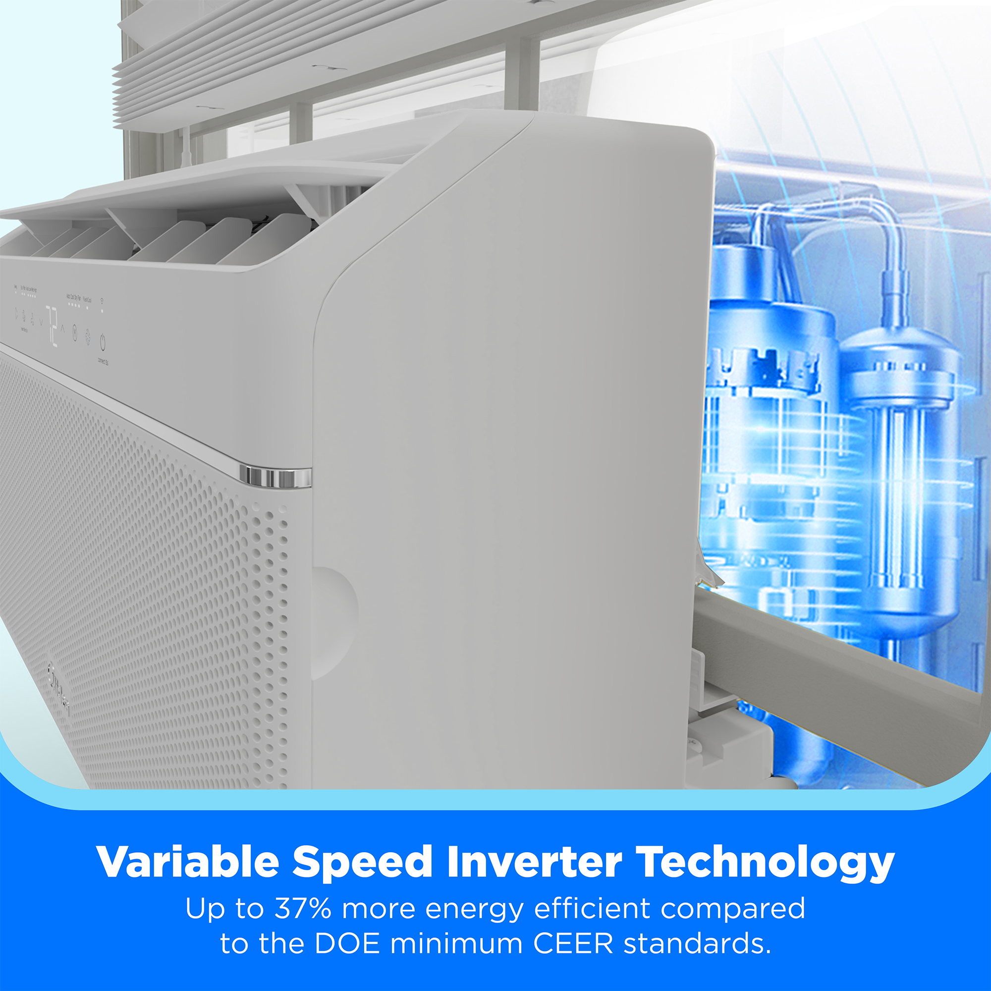 Mida Window Fan Midea 8,000 BTU 115V U-Shaped Smart Energy Star Window Air Conditioner ...