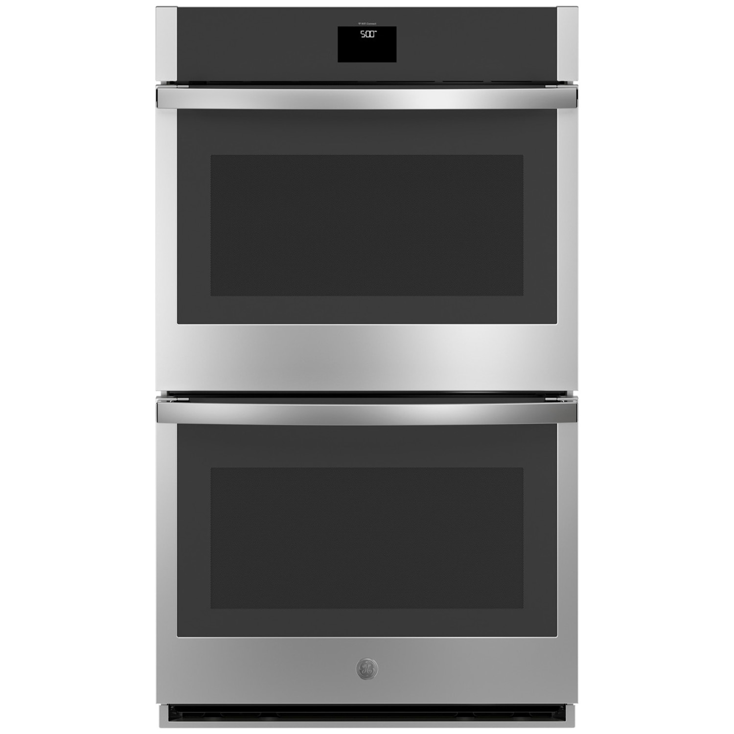 GE 30 in. 10 cu. ft. Smart Top Control Electric Double Wall Oven with True European Convection - Stainless Steel, , hires