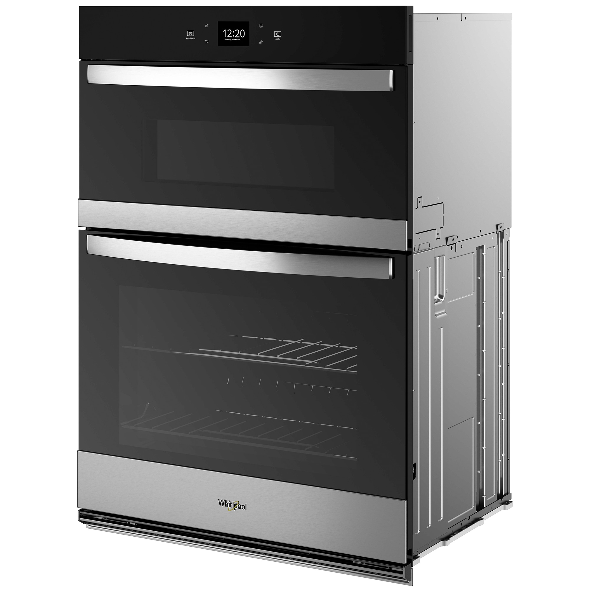Whirlpool 30 in. 6.4 cu. ft. Smart Electric Microwave/Wall Oven Combo with Standard Convection & Sensor Cooking - Fingerprint Resistant Stainless, , hires