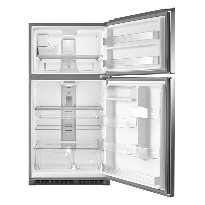 Maytag 33 in. 21.2 cu. ft. Top Freezer Refrigerator with Ice Maker - Fingerprint Resistant Stainless Steel, Fingerprint Resistant Stainless, hires