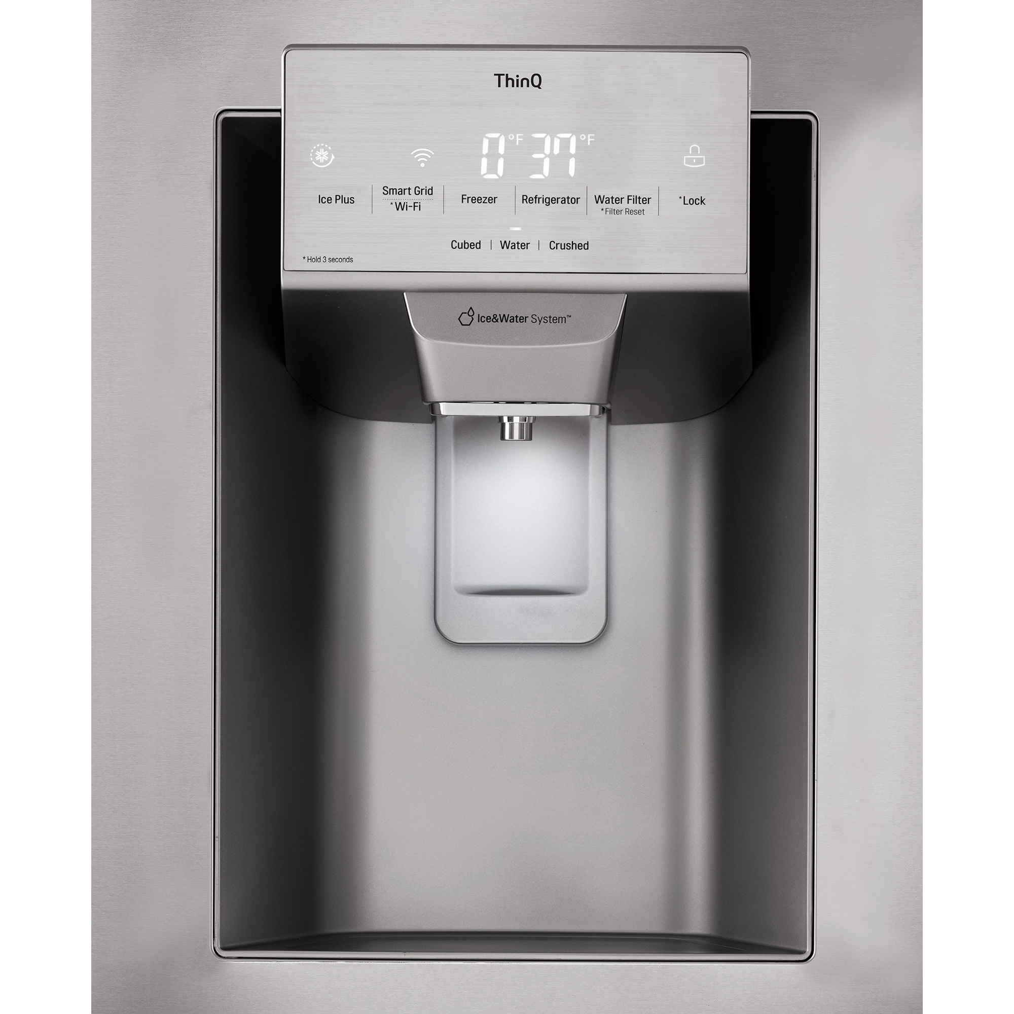 LG 36 in. 27.7 cu. ft. Smart French Door Refrigerator with Ice & Water Dispenser - PrintProof Stainless Steel, PrintProof Stainless Steel, hires