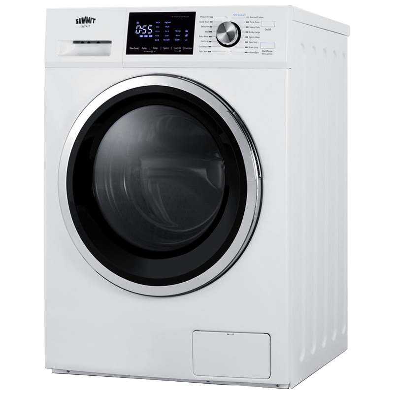 Summit 24 in. 2.7 cu. ft. Stackable Front Load Washer with Sanitize Cycle - White, , hires