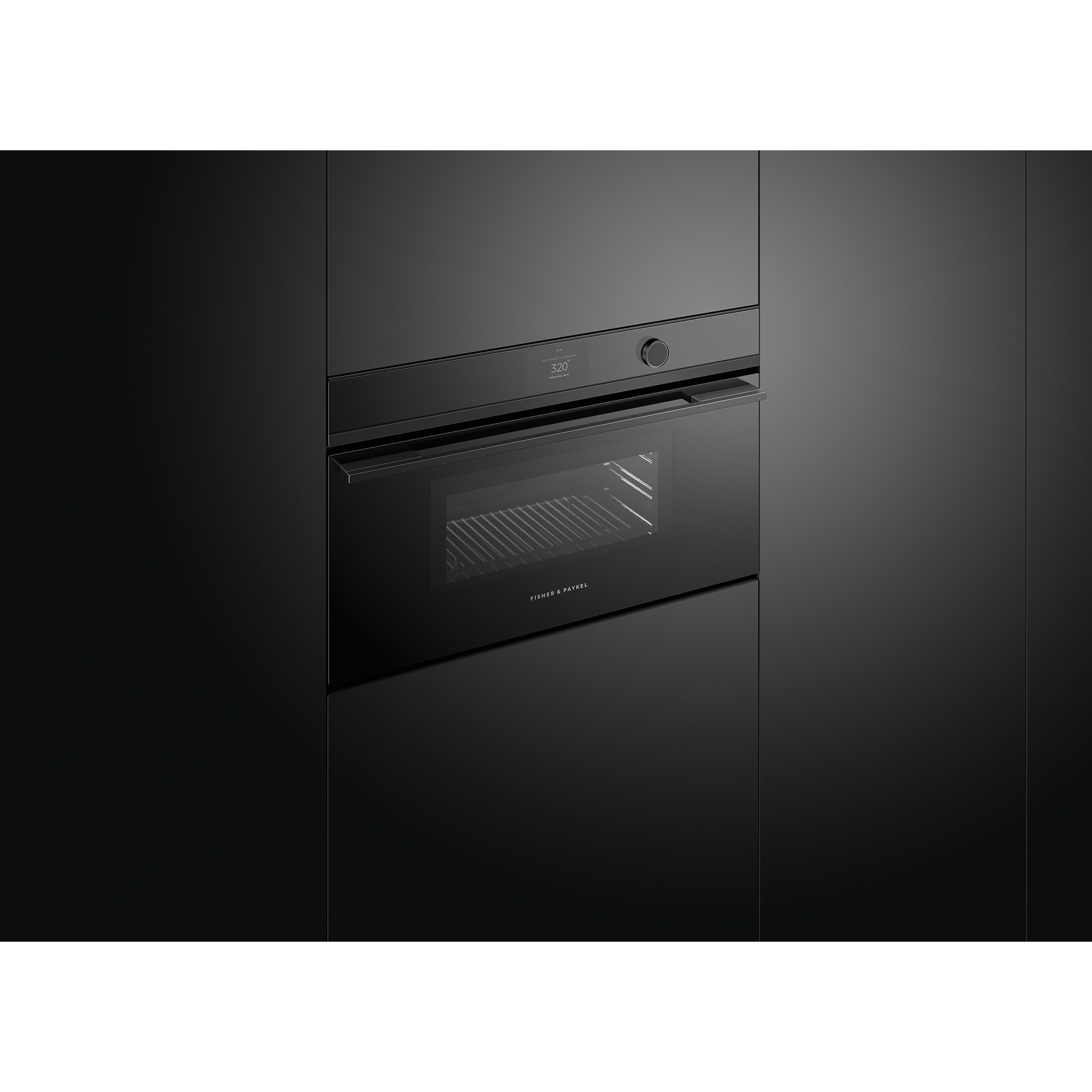 Fisher & Paykel Series 9 30 in. 1.7 cu. ft. Smart Speed Electric Single Wall Oven with True European Convection & Sensor Cooking - Black Glass, , hires
