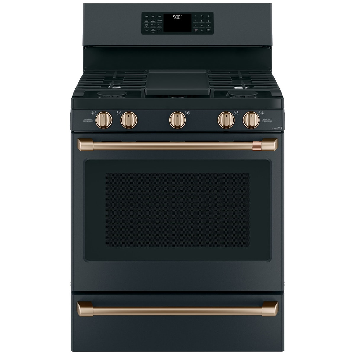 Cafe Knob and Handle Kit for Freestanding Ranges - Brushed Bronze, , hires