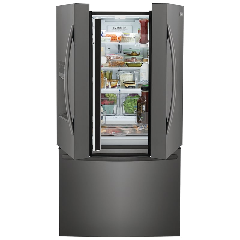 Frigidaire 36 in. 27.8 cu. ft. French Door Refrigerator with Ice & Water Dispenser - Black Stainless, Black Stainless, hires