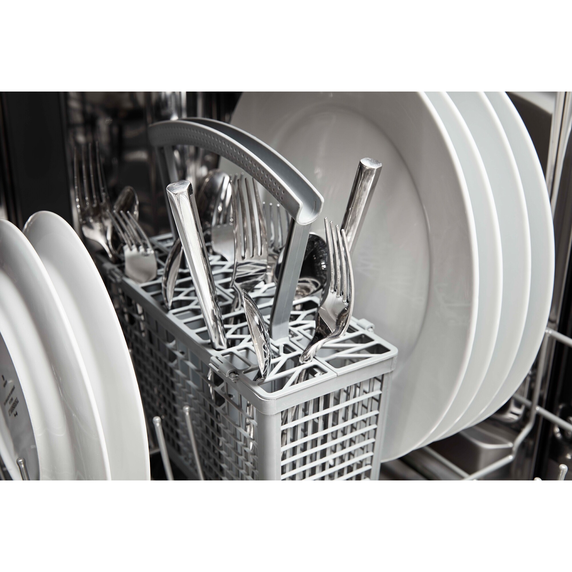 Whirlpool 18 in. Front Control Dishwasher with 50 dBa Sound Level & Pocket - White, , hires