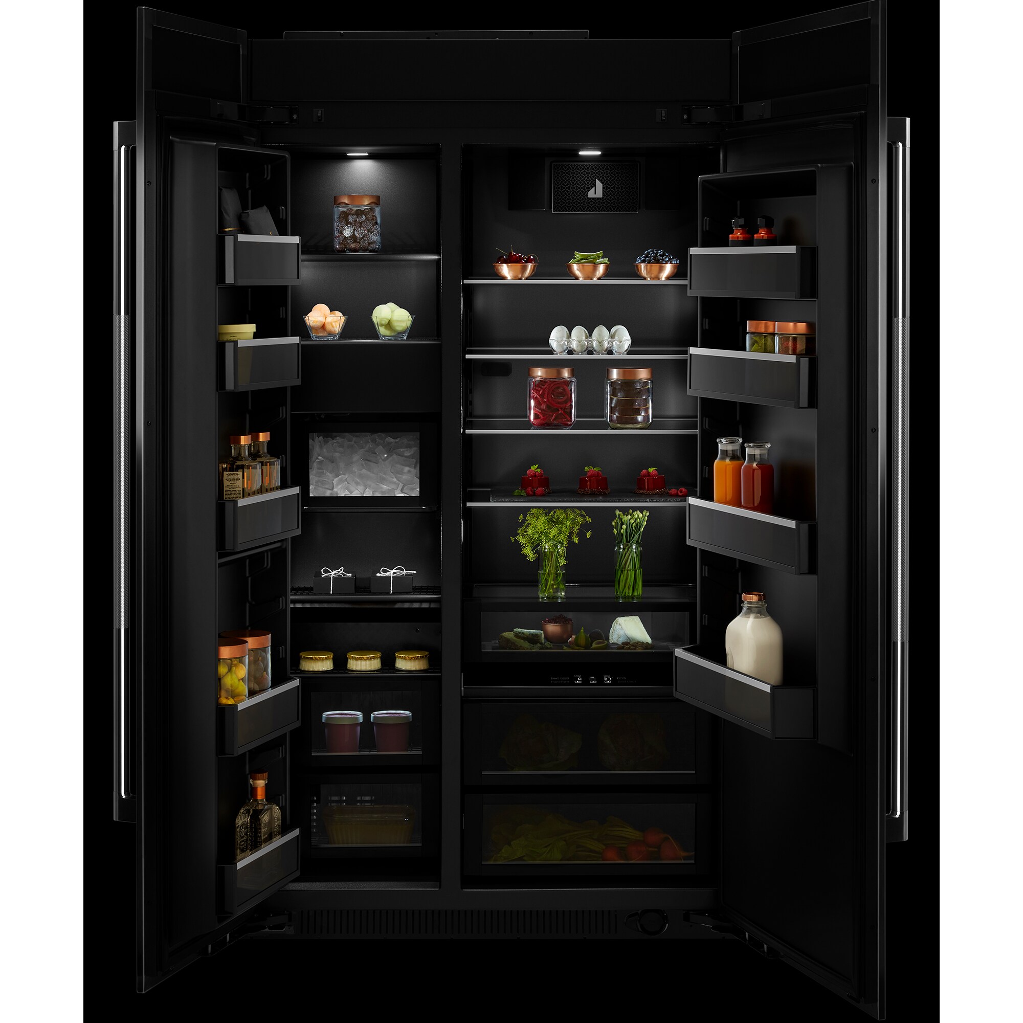 JennAir 48 in. 29.4 cu. ft. Built-In Counter Depth Side by Side Refrigerator with Ice Maker - Custom Panel Ready, , hires