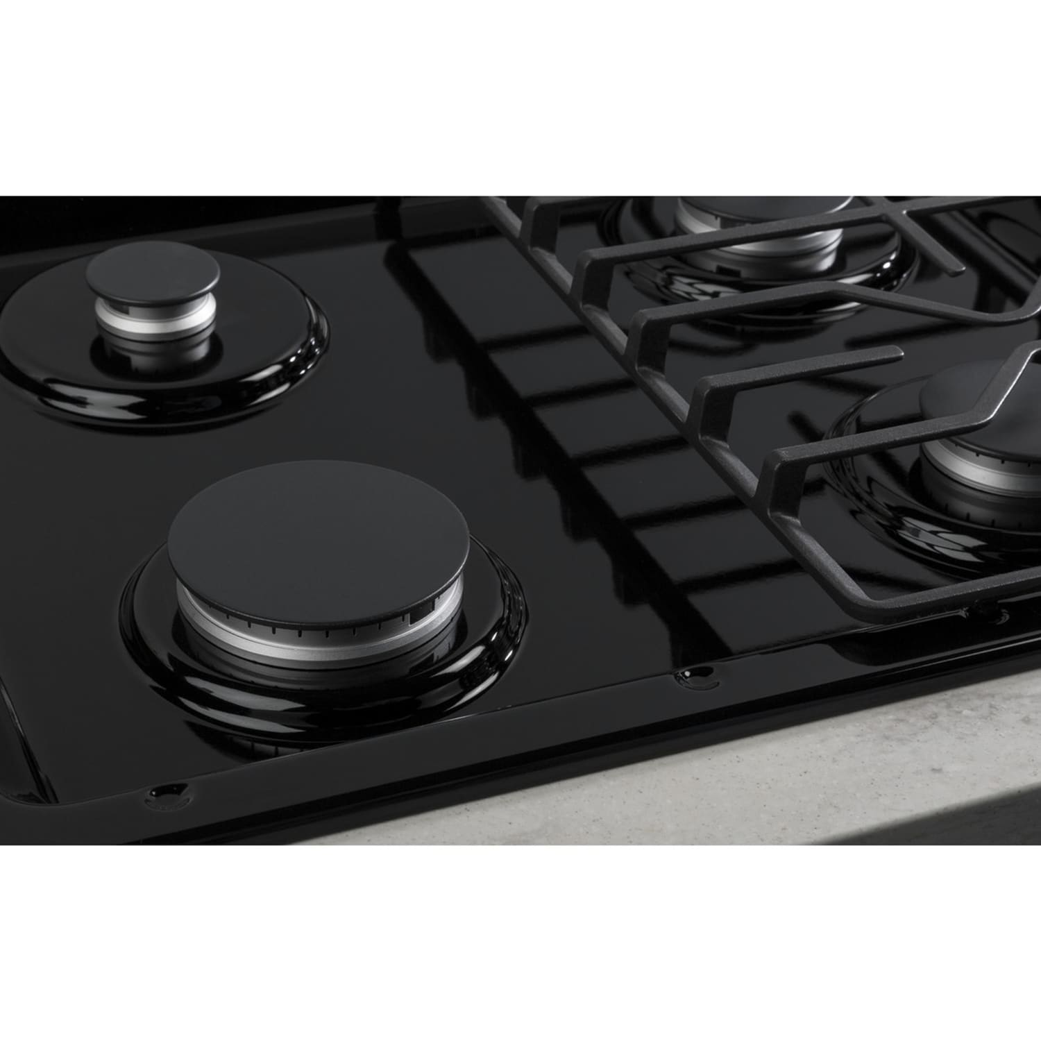 GE 30 in. 4-Burner Natural Gas Cooktop with Simmer Burner & Power Burner - Black, Black, hires