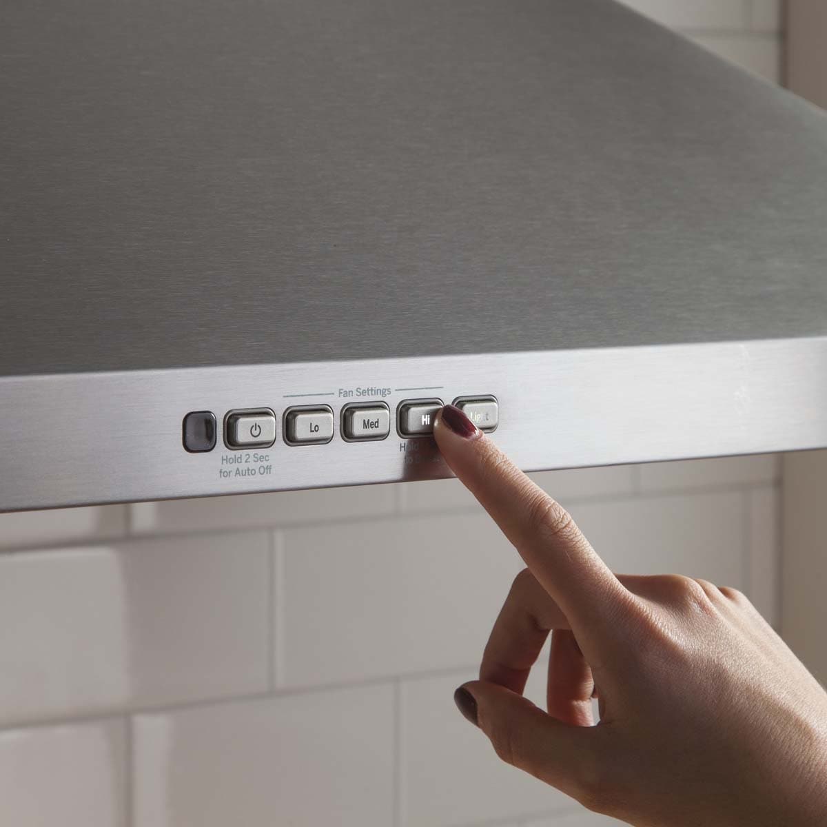 GE 36 in. Convertible Chimney Style Range Hood with 350 CFM, 4 Fan Speeds & 2 Halogen Lights - Stainless Steel, , hires