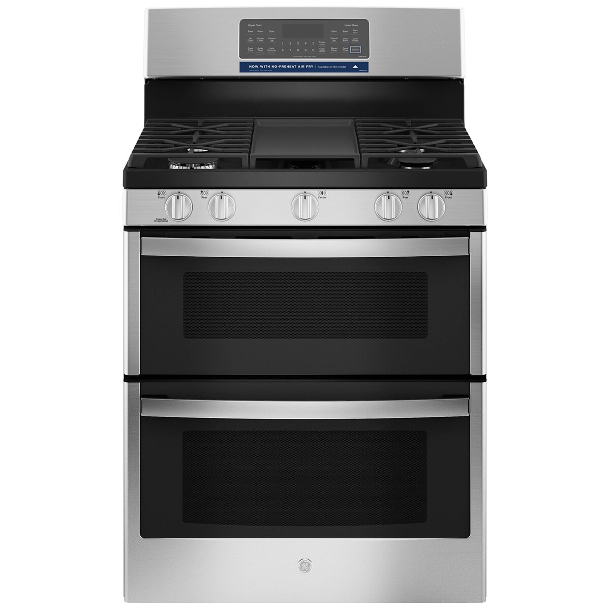 GE 30 in. 6.8 cu. ft. Air Fry Convection Double Oven Freestanding Gas