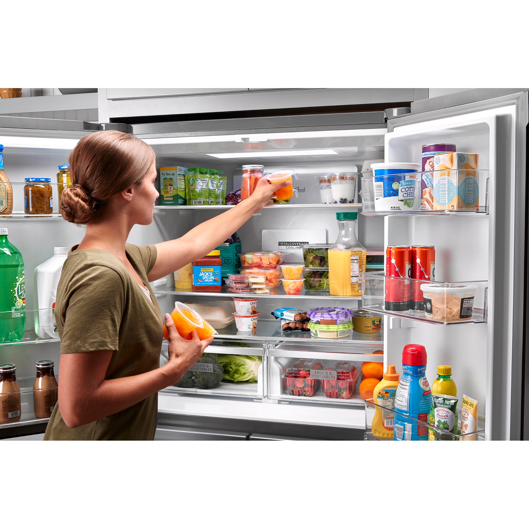 Whirlpool 36 in. 19.4 cu. ft. Counter Depth 4-Door French Door Refrigerator with Ice Maker - Fingerprint-Resistant Stainless Finish, , hires