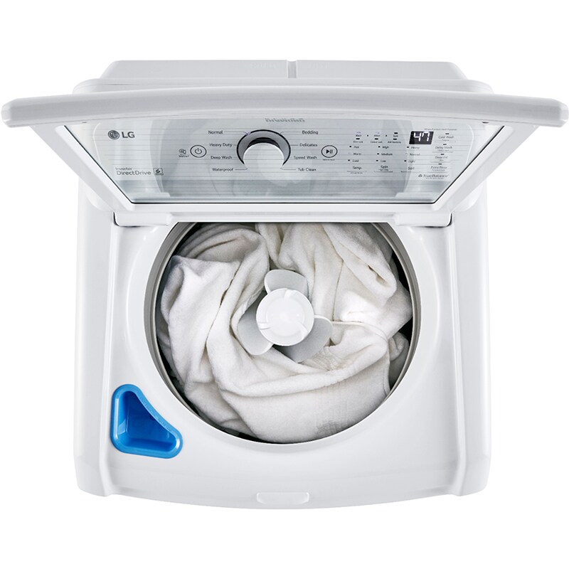 LG 27 in. 4.3 cu. ft. Top Load Washer with 4-Way Agitator & TurboDrum Technology - White, , hires