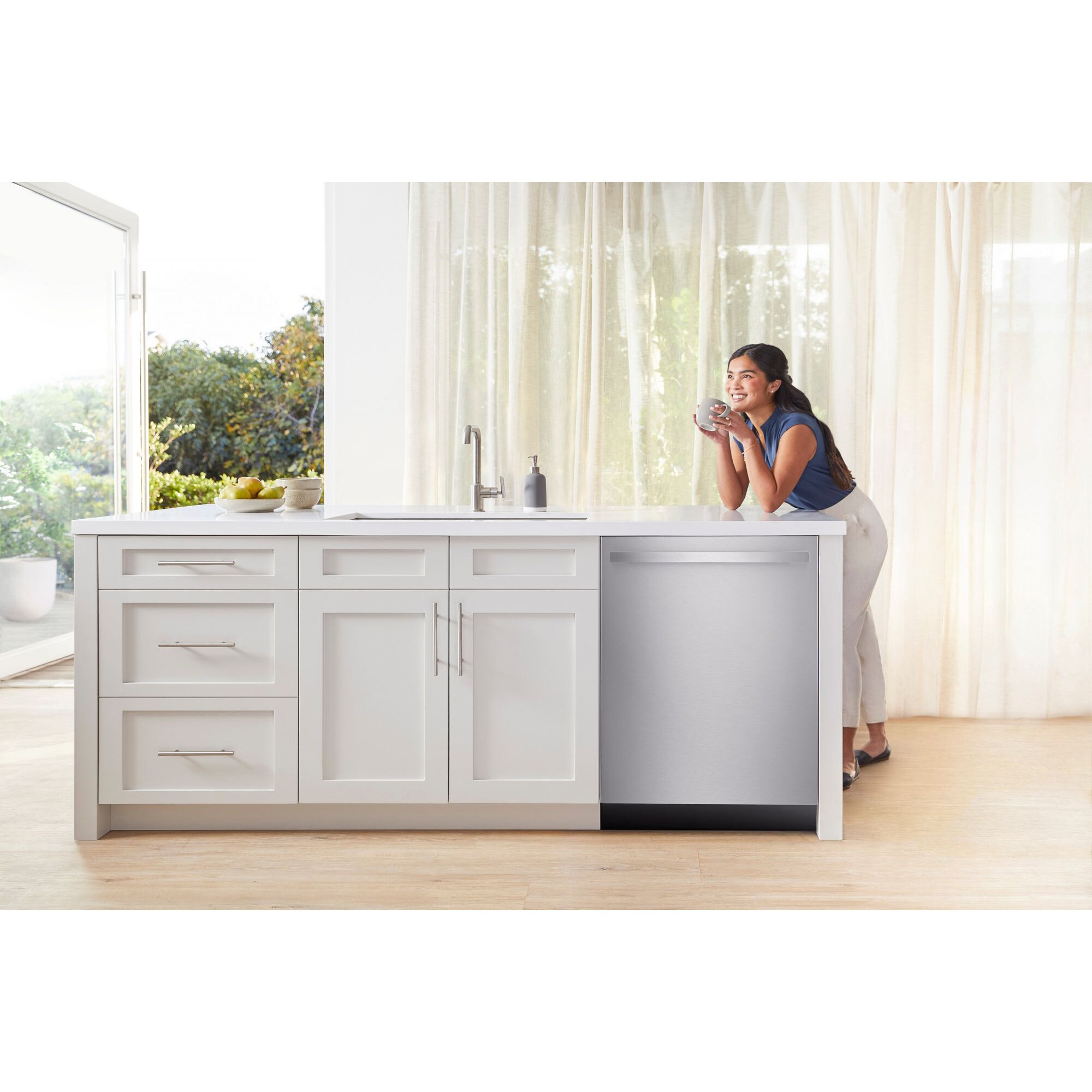 Bosch 800 Series 24 in. Top Control Smart Dishwasher with 42 dBa Sound Level, 3rd-Rack & CrystalDry - Stainless Steel, Stainless Steel, hires