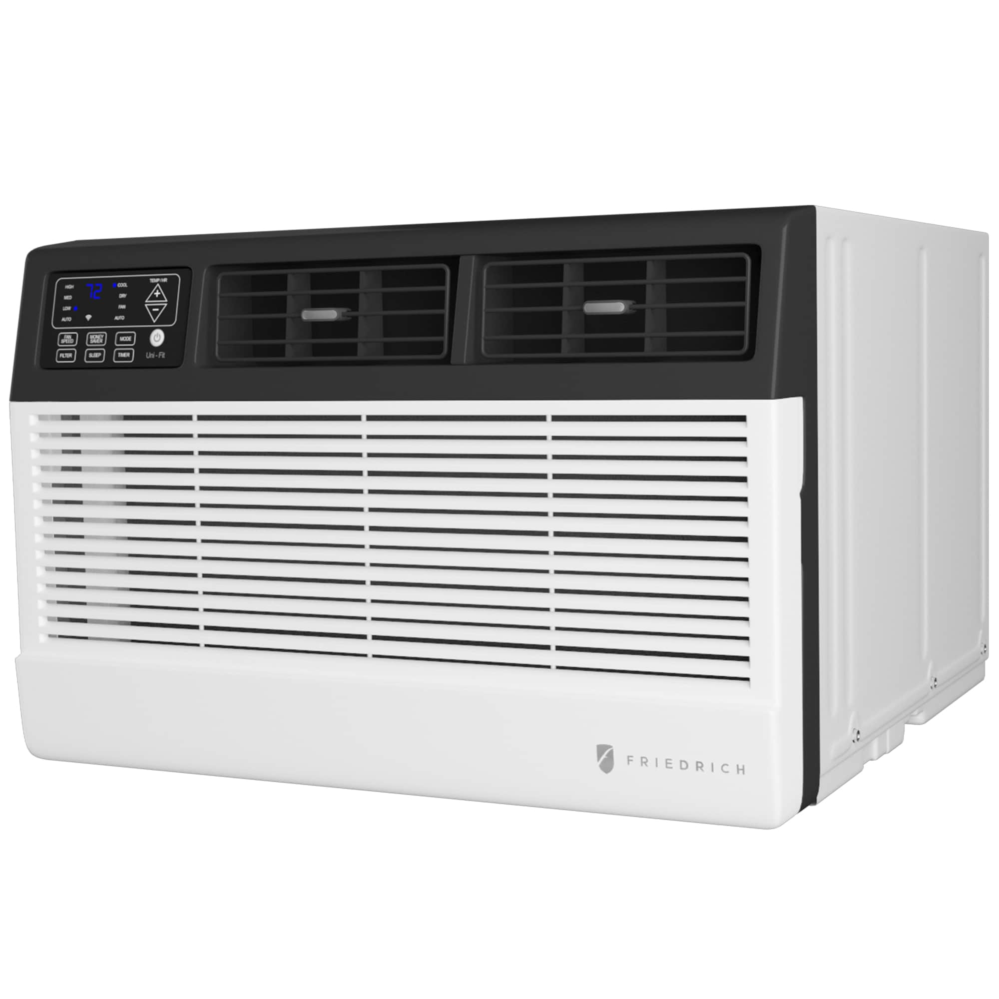Friedrich Uni-Fit Series 14,000 BTU 230V Smart Through-the-Wall Air Conditioner with Electric Heat, 3 Fan Speeds, Remote Control - White, , hires